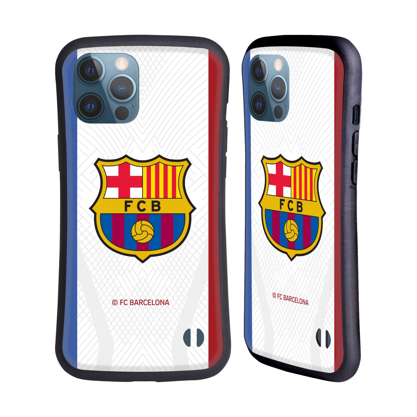 Odolný zadní obal pro mobil Apple iPhone 12 PRO MAX - HEAD CASE - FC Barcelona - Bílý dres 23/24