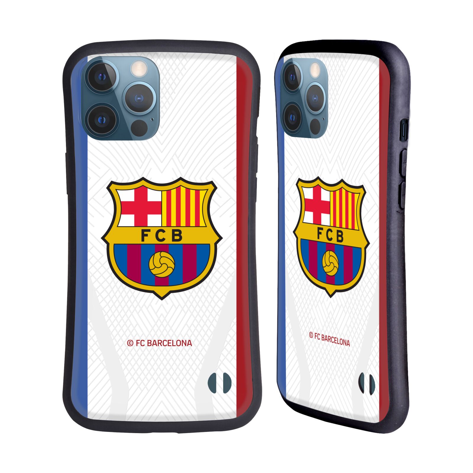 Odolný zadní obal pro mobil Apple iPhone 13 PRO MAX - HEAD CASE - FC Barcelona - Bílý dres 23/24