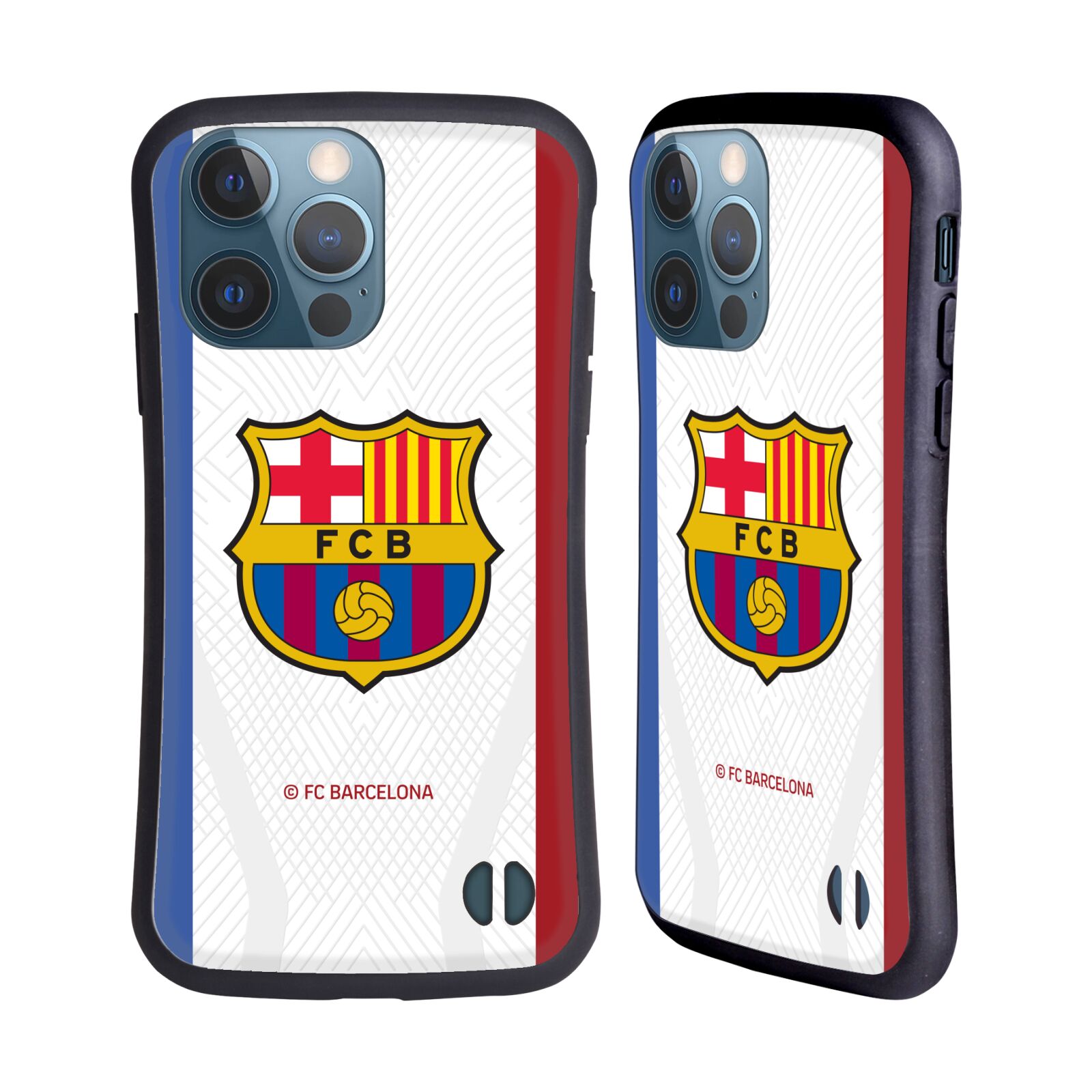 Odolný zadní obal pro mobil Apple iPhone 13 PRO - HEAD CASE - FC Barcelona - Bílý dres 23/24