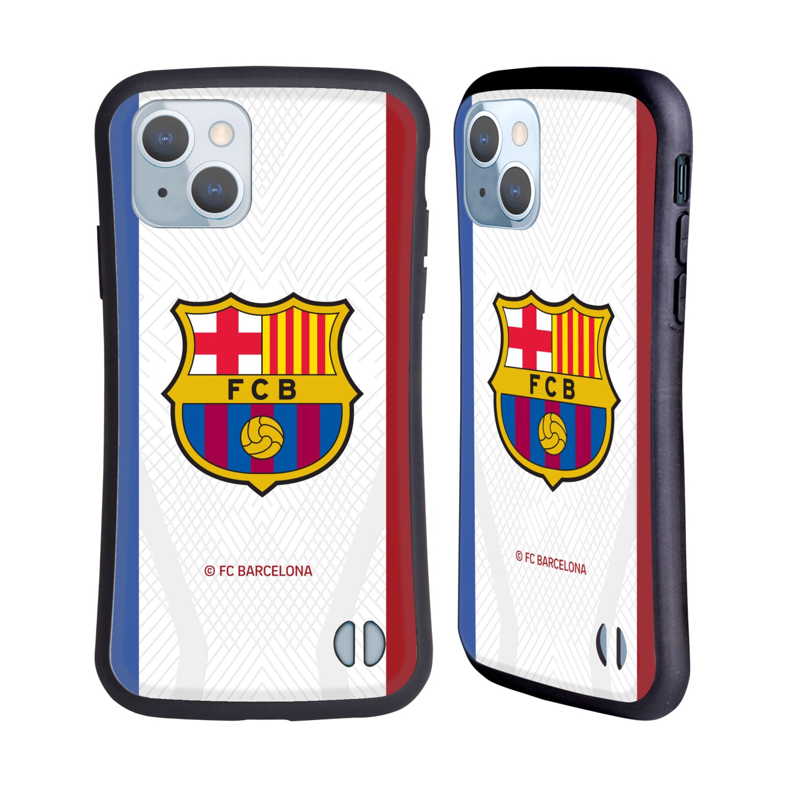 Odolný zadní obal pro mobil Apple iPhone 14 - HEAD CASE - FC Barcelona - Bílý dres 23/24