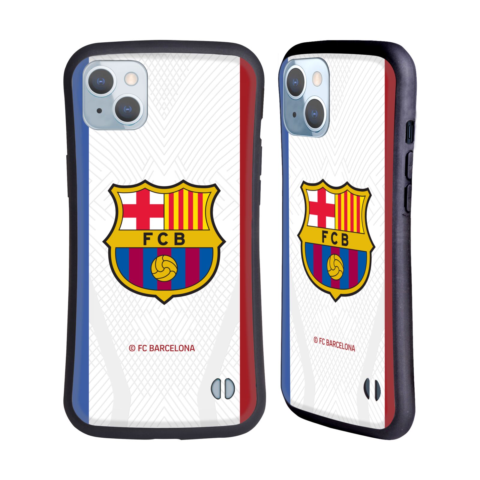 Odolný zadní obal pro mobil Apple iPhone 14 PLUS - HEAD CASE - FC Barcelona - Bílý dres 23/24