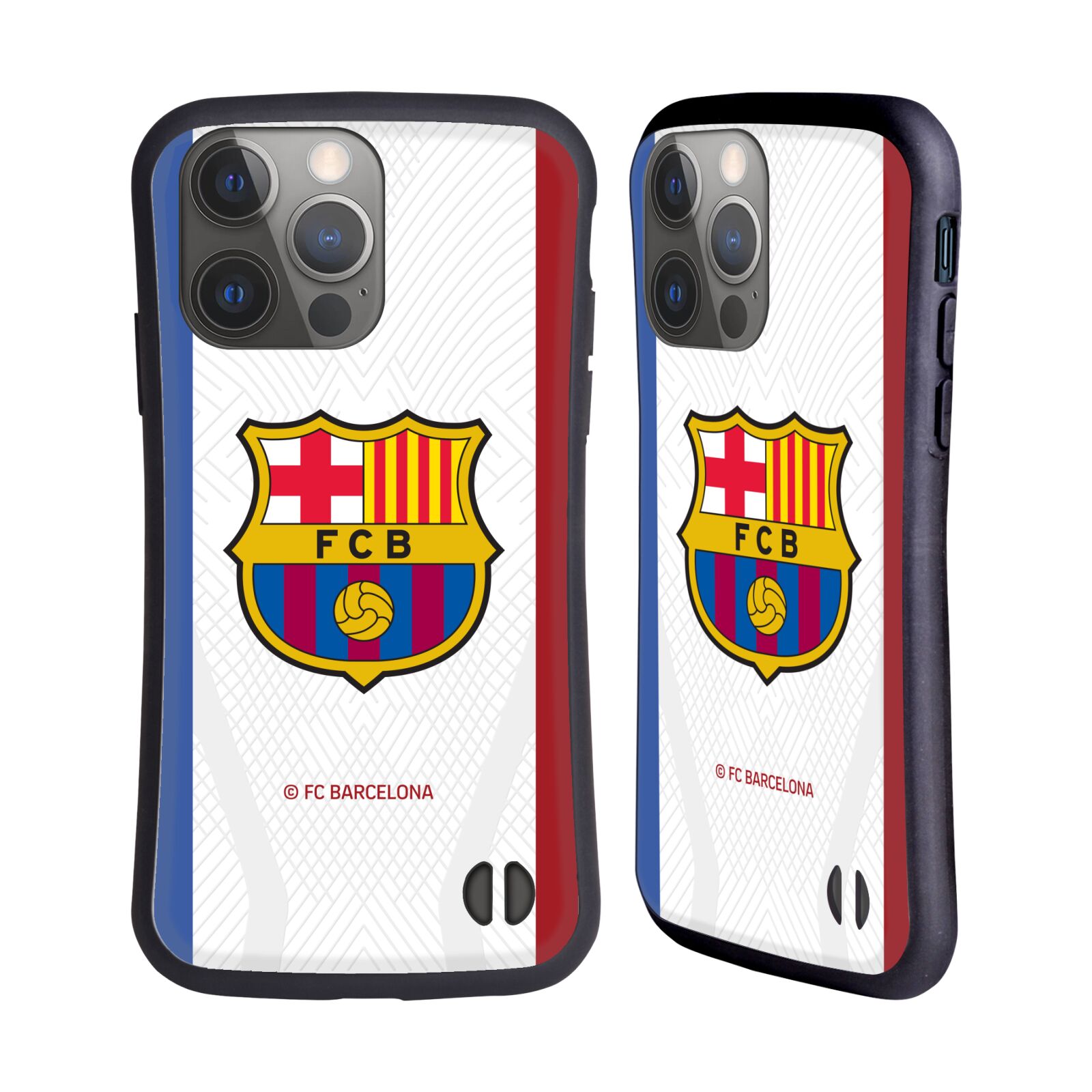 Odolný zadní obal pro mobil Apple iPhone 14 PRO - HEAD CASE - FC Barcelona - Bílý dres 23/24