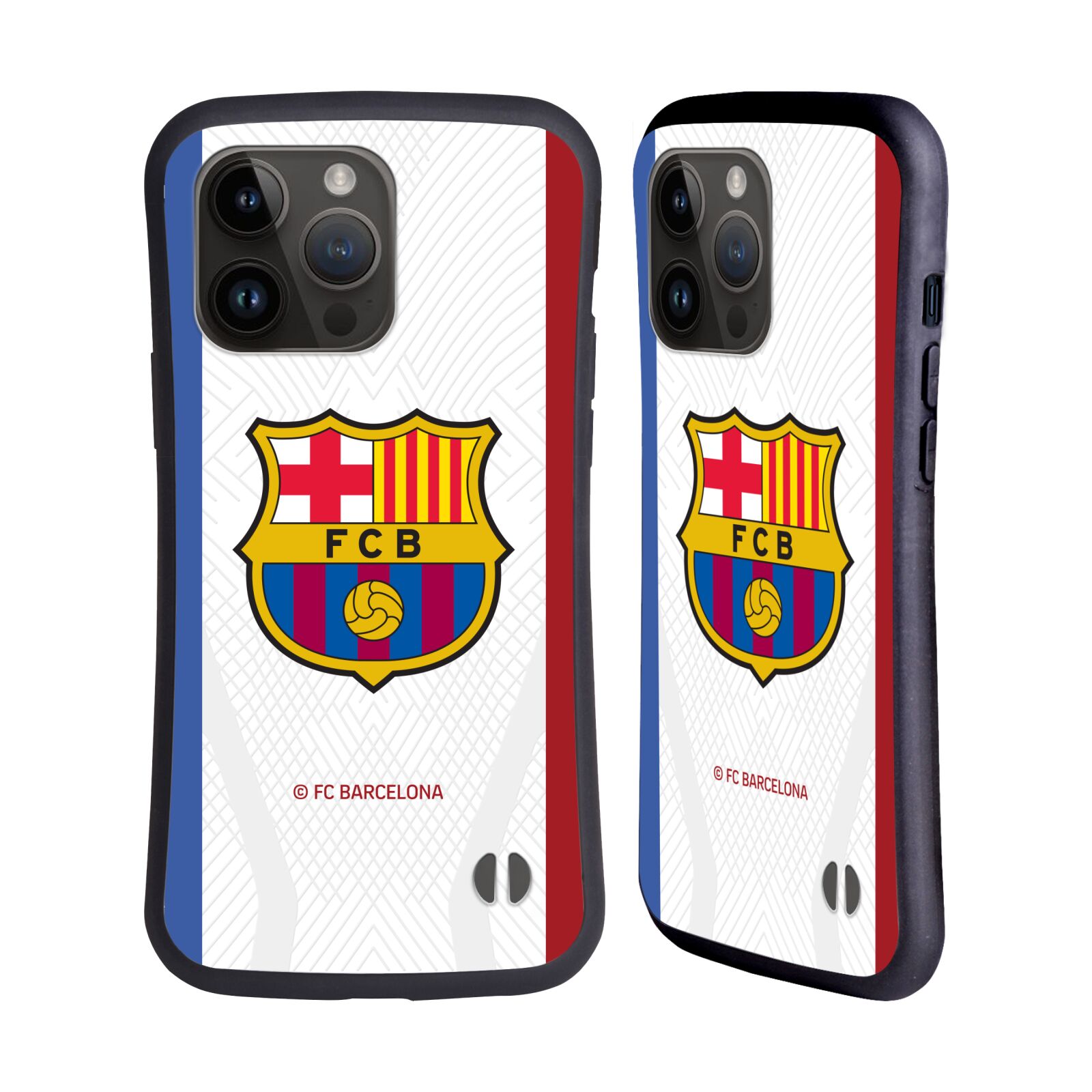 Odolný zadní obal pro mobil Apple iPhone 15 PRO MAX - HEAD CASE - FC Barcelona - Bílý dres 23/24
