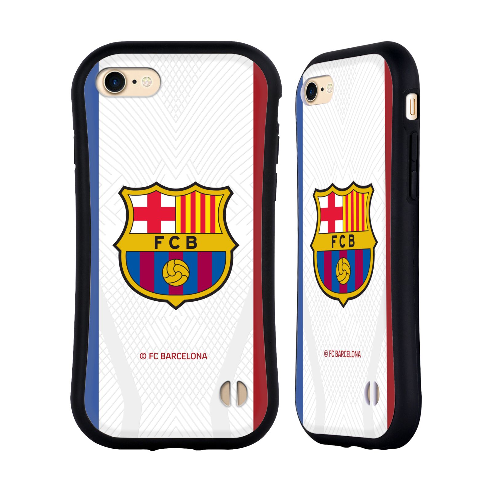Odolný zadní obal pro mobil Apple Iphone 7/8/SE2020 - HEAD CASE - FC Barcelona - Bílý dres 23/24