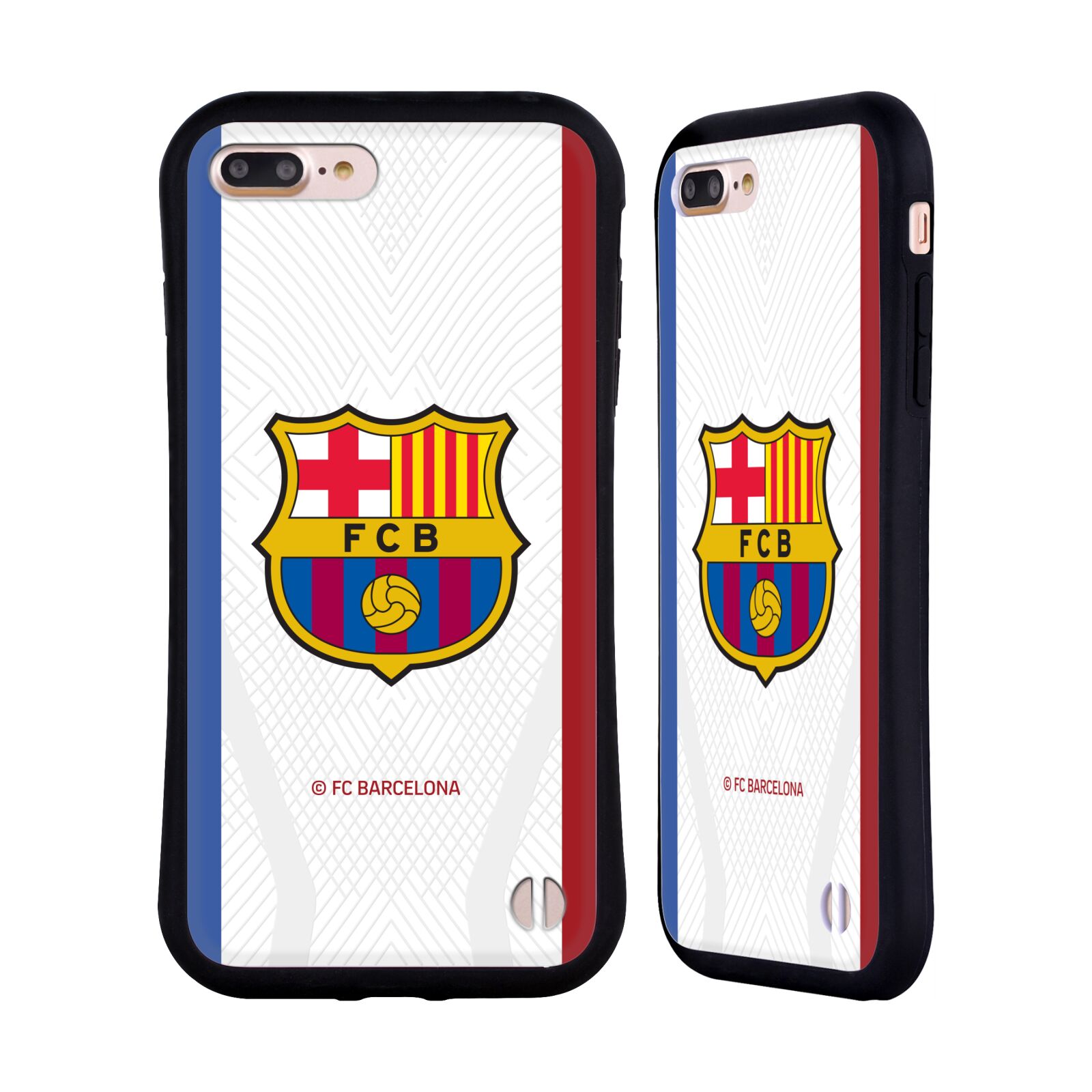 Odolný zadní obal pro mobil Apple Iphone 7+ /  8+ - HEAD CASE - FC Barcelona - Bílý dres 23/24