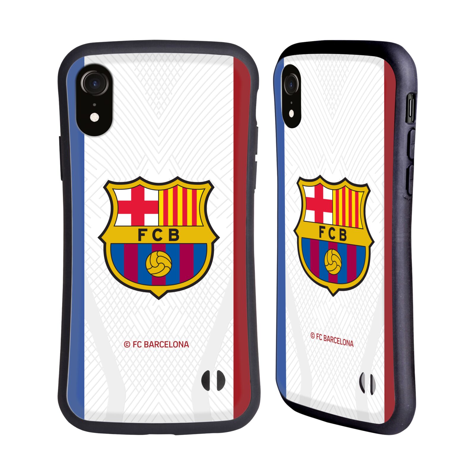 Odolný zadní obal pro mobil Apple Iphone XR - HEAD CASE - FC Barcelona - Bílý dres 23/24