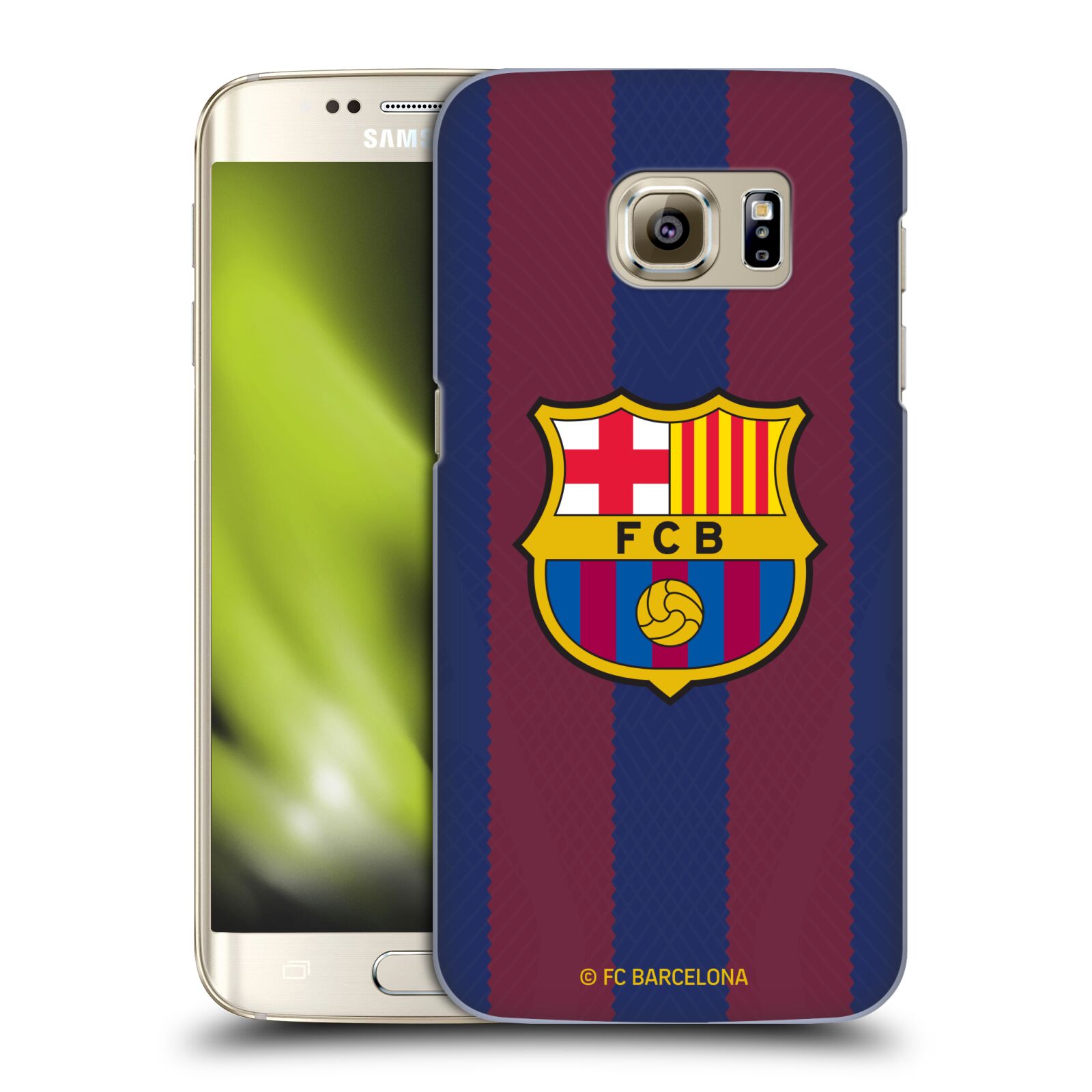 Obal na mobil Samsung Galaxy S7 EDGE - HEAD CASE - FC BARCELONA - Domácí dres pruhy a logo