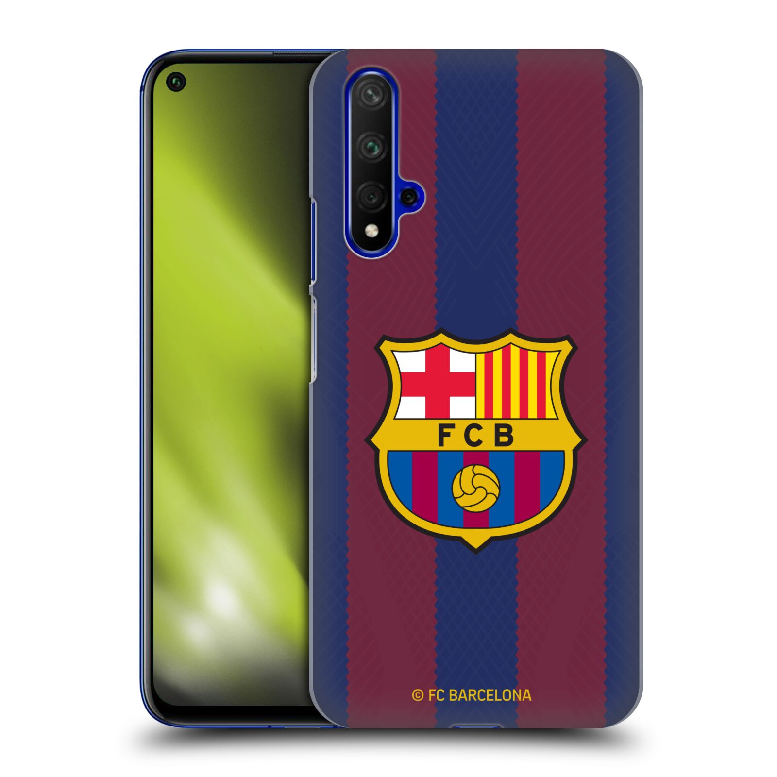 Obal na mobil HONOR 20 - HEAD CASE - FC BARCELONA - Domácí dres pruhy a logo