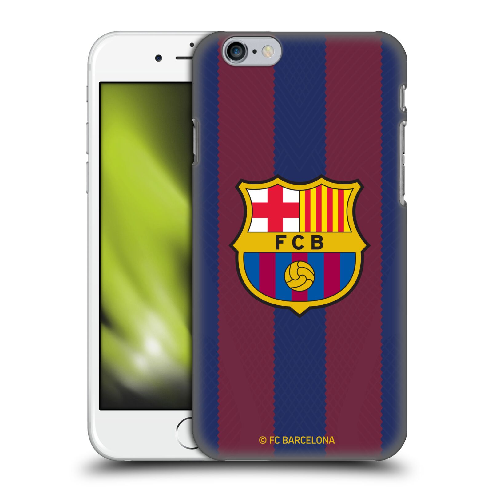 Obal na mobil Apple Iphone 6/6S - HEAD CASE - FC BARCELONA - Domácí dres pruhy a logo