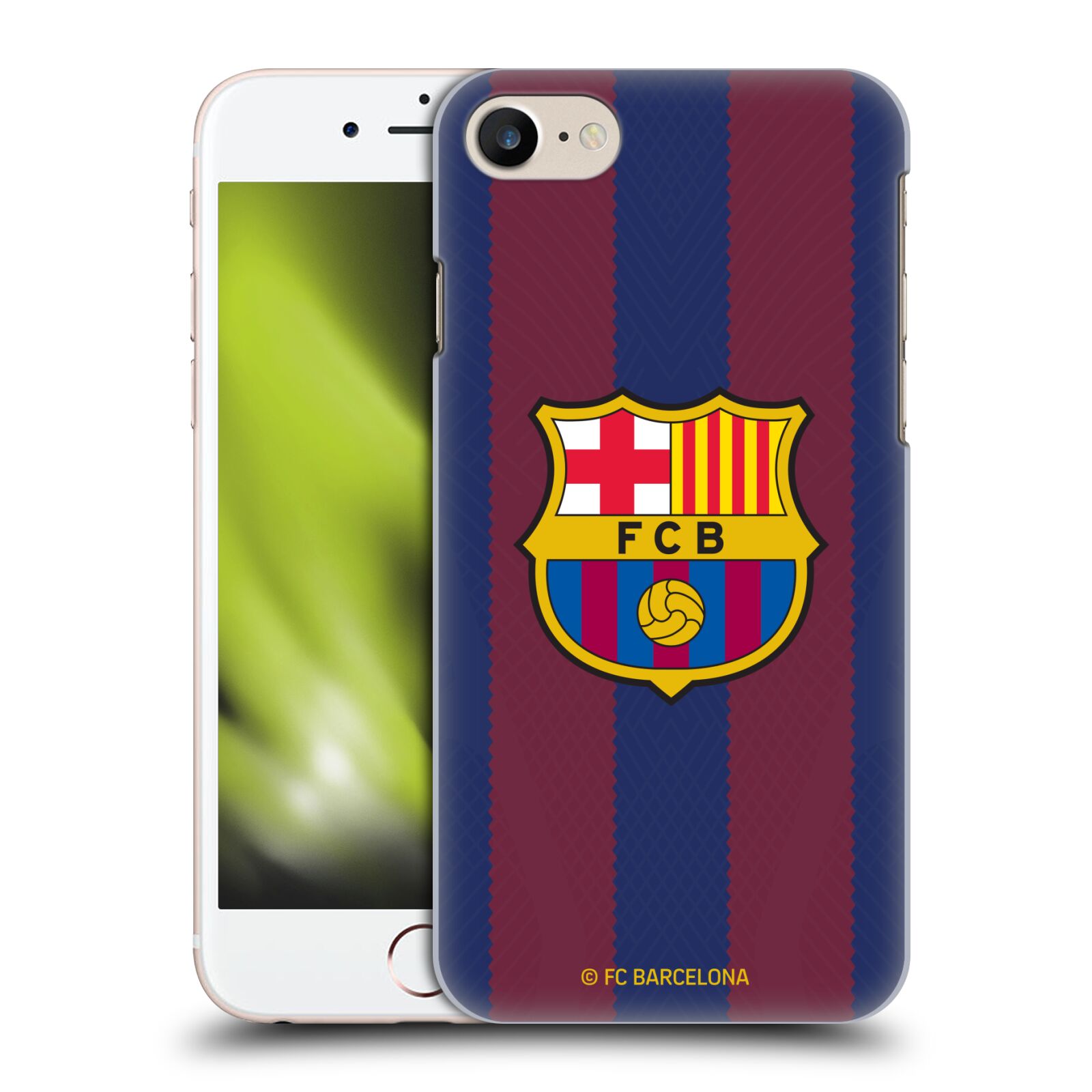 Obal na mobil Apple Iphone 7/8 - HEAD CASE - FC BARCELONA - Domácí dres pruhy a logo