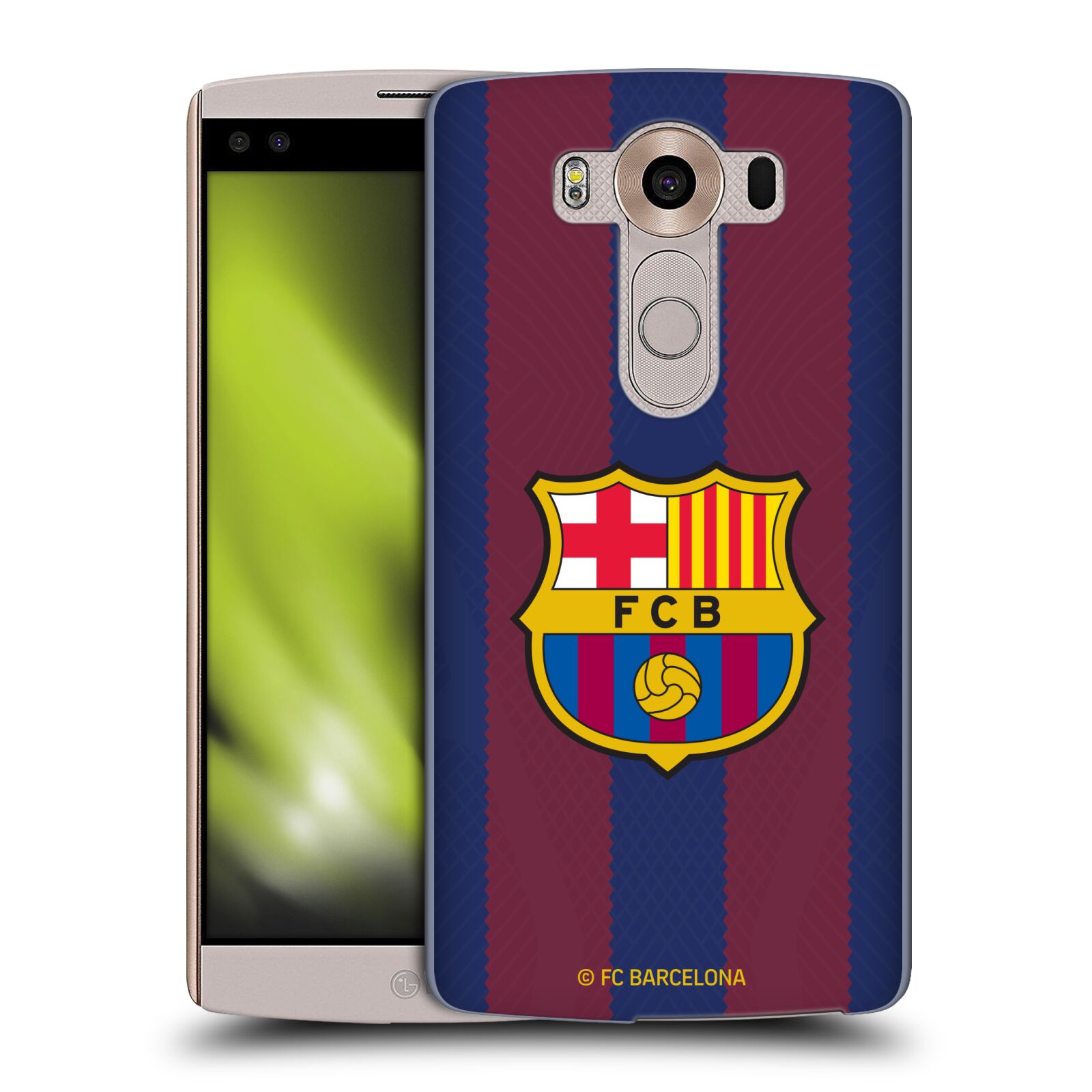 Obal na mobil LG V10 - HEAD CASE - FC BARCELONA - Domácí dres pruhy a logo