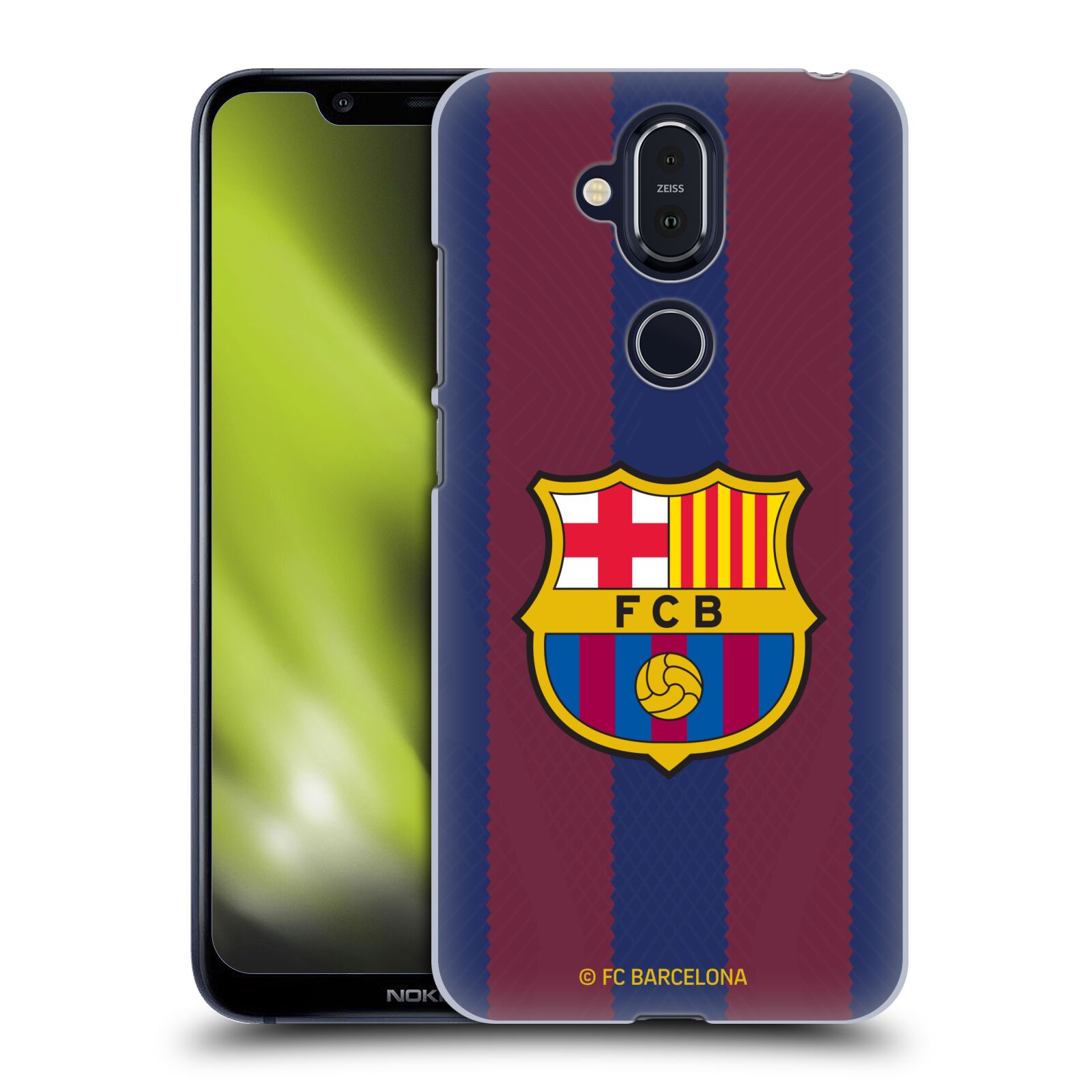 Obal na mobil NOKIA 8.1 - HEAD CASE - FC BARCELONA - Domácí dres pruhy a logo