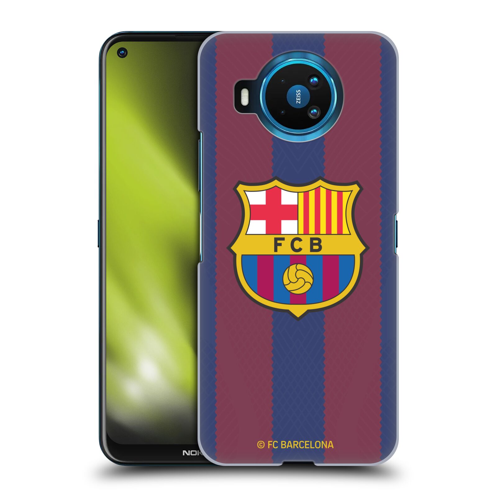 Obal na mobil NOKIA 8.3 - HEAD CASE - FC BARCELONA - Domácí dres pruhy a logo