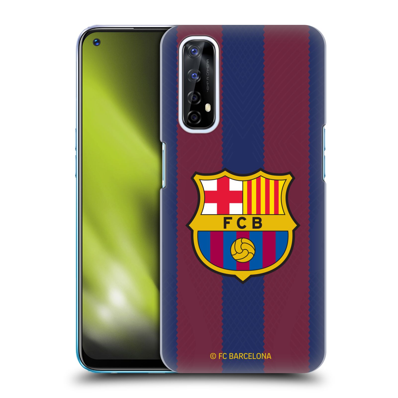 Obal na mobil Realme 7 - HEAD CASE - FC BARCELONA - Domácí dres pruhy a logo