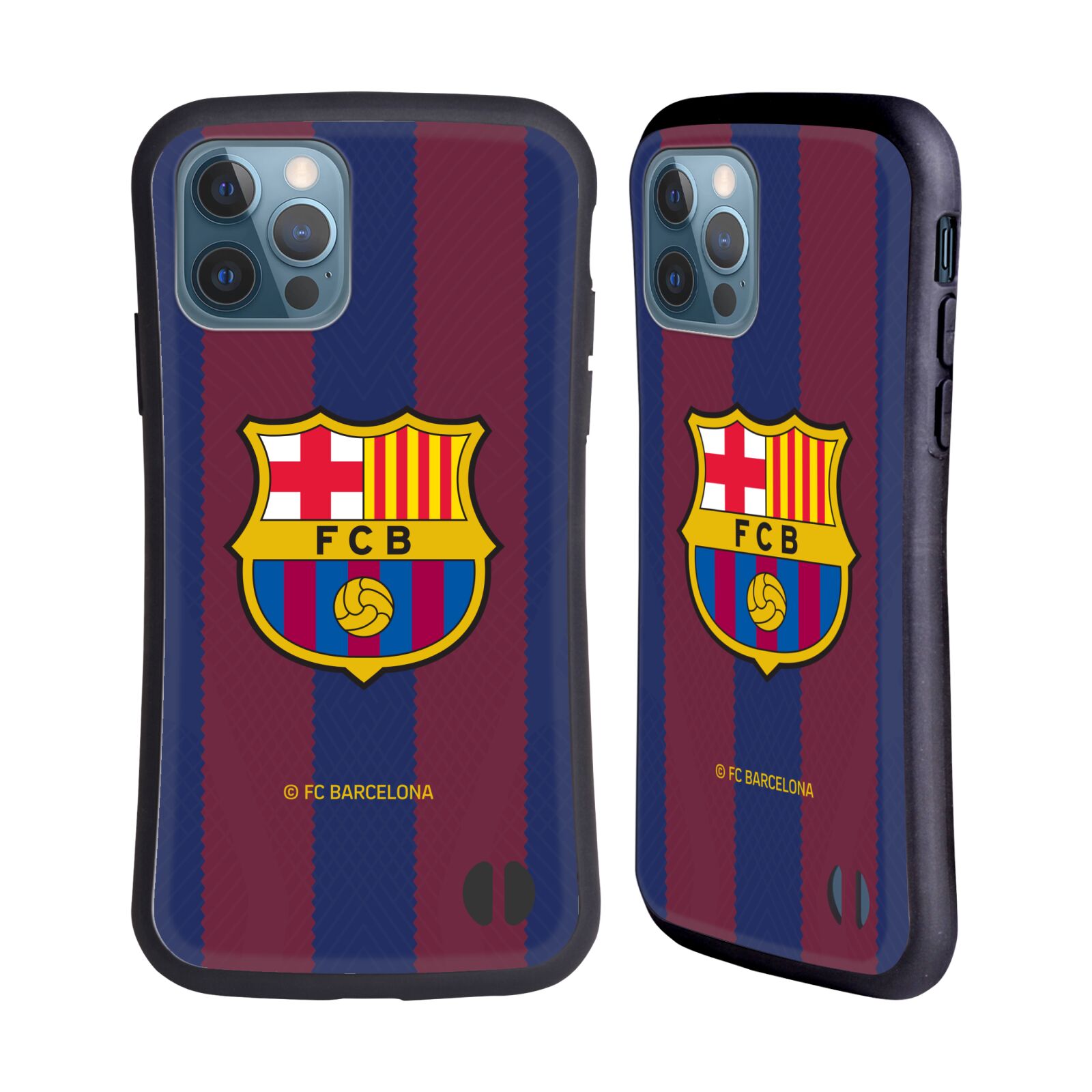 Odolný zadní obal pro mobil Apple iPhone 12 / iPhone 12 Pro - HEAD CASE - FC Barcelona - Dres Domácí pruhy 23/24