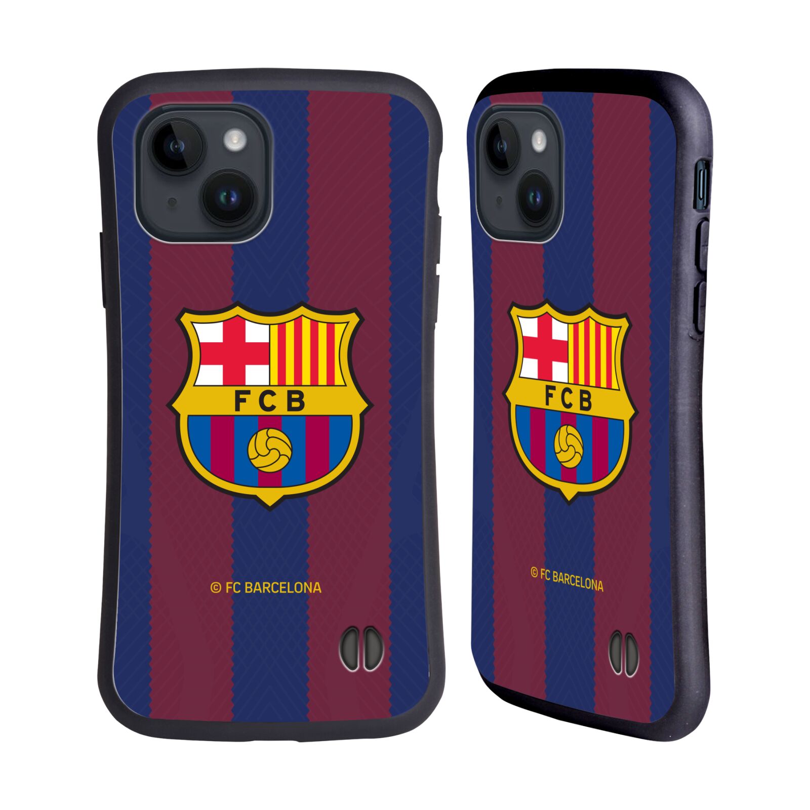Odolný zadní obal pro mobil Apple iPhone 15 - HEAD CASE - FC Barcelona - Dres Domácí pruhy 23/24