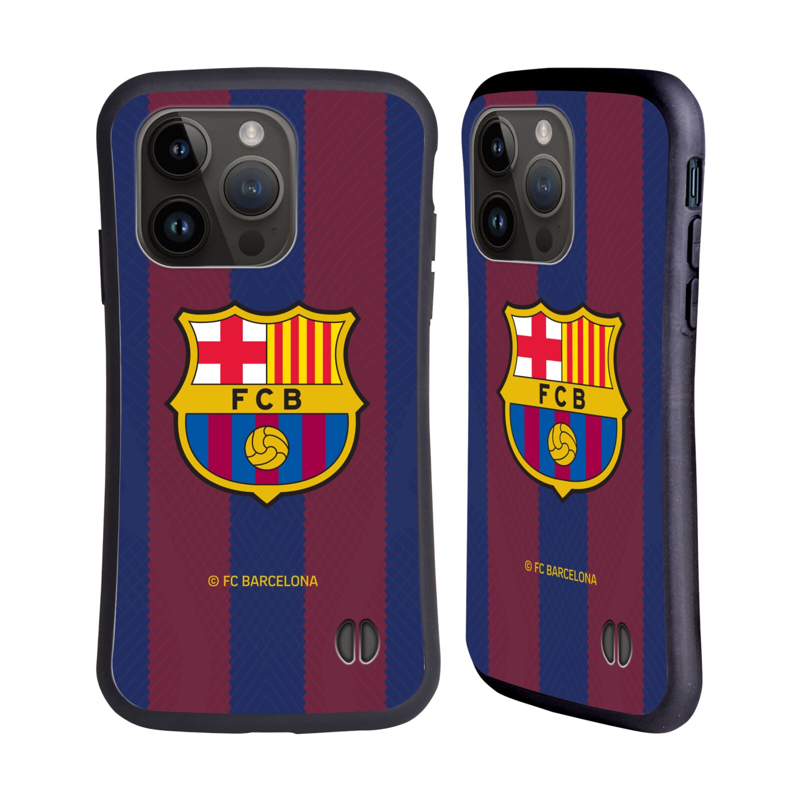 Odolný zadní obal pro mobil Apple iPhone 15 PRO - HEAD CASE - FC Barcelona - Dres Domácí pruhy 23/24
