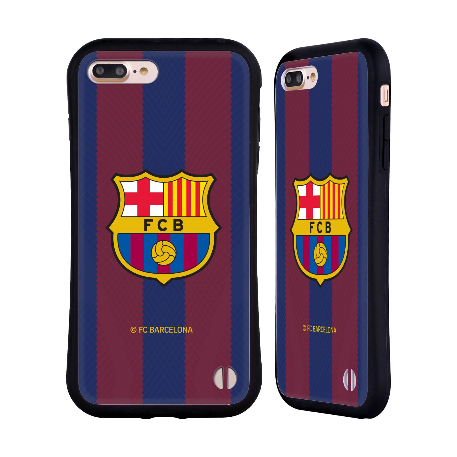 Odolný zadní obal pro mobil Apple Iphone 7+ /  8+ - HEAD CASE - FC Barcelona - Dres Domácí pruhy 23/24