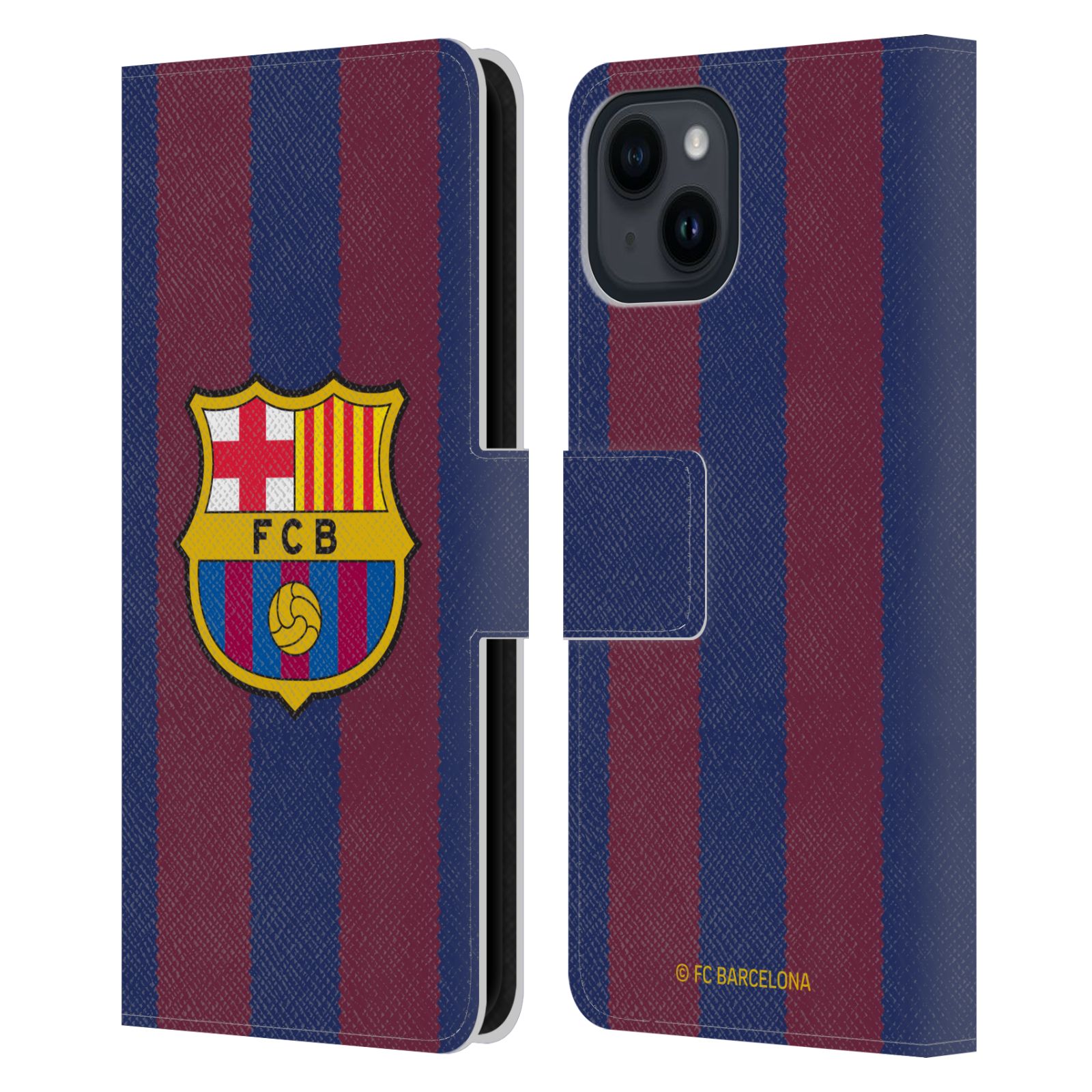 Pouzdro na mobil Apple Iphone 15 - HEAD CASE - FC Barcelona - Dres domácí 23/24