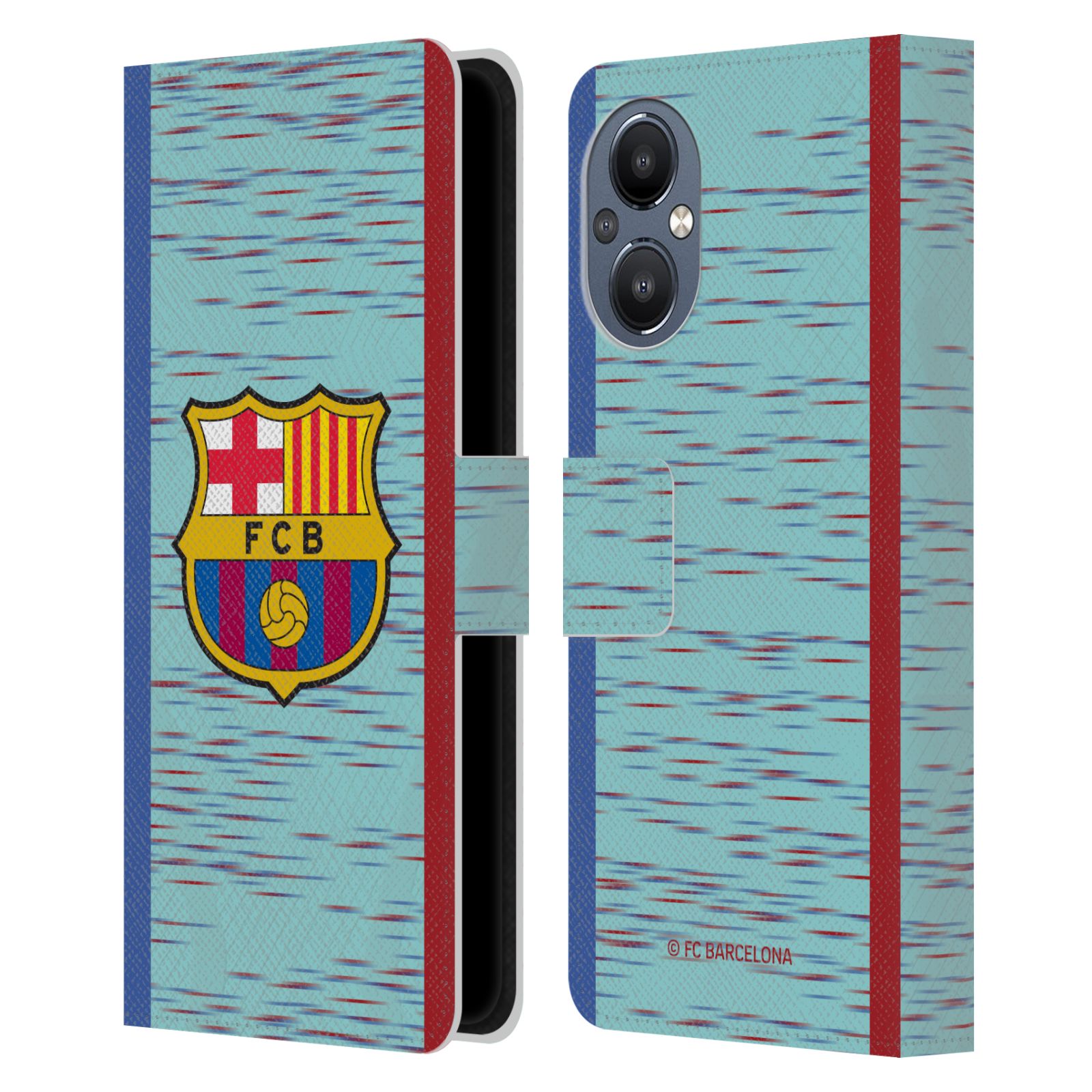Pouzdro na mobil OnePlus Nord N20 5G - HEAD CASE - FC Barcelona - Dres světle modrá logo 23/24