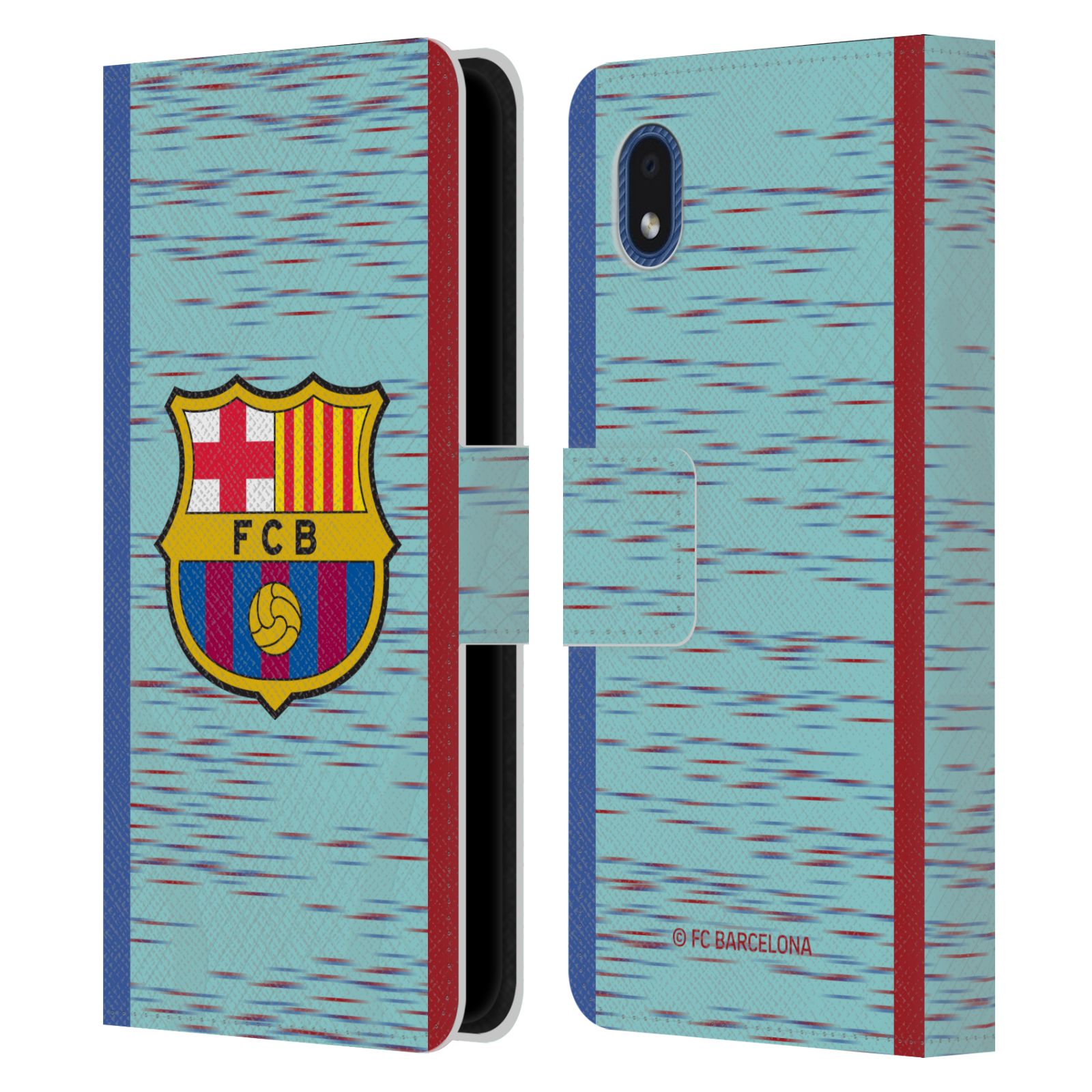 Pouzdro na mobil Samsung Galaxy A01 CORE - HEAD CASE - FC Barcelona - Dres světle modrá logo 23/24