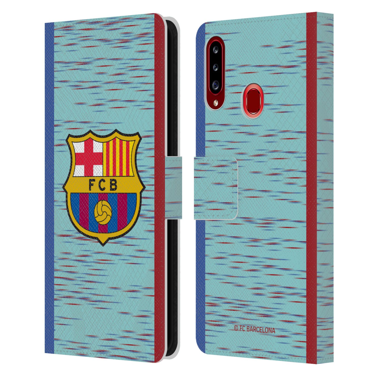 Pouzdro na mobil Samsung Galaxy A20S - HEAD CASE - FC Barcelona - Dres světle modrá logo 23/24