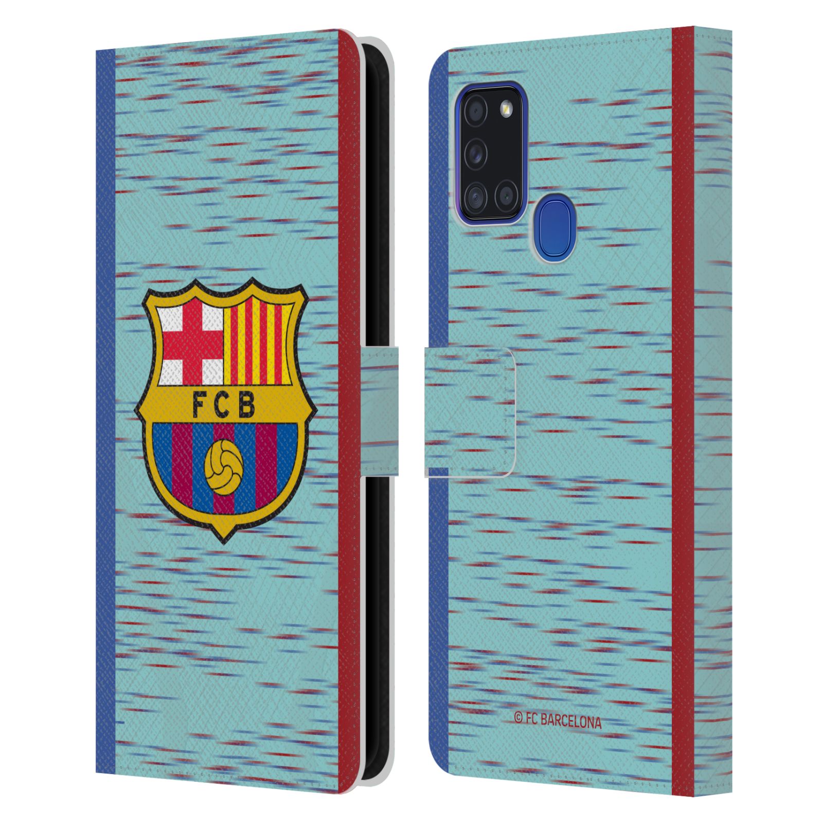 Pouzdro na mobil Samsung Galaxy A21S - HEAD CASE - FC Barcelona - Dres světle modrá logo 23/24