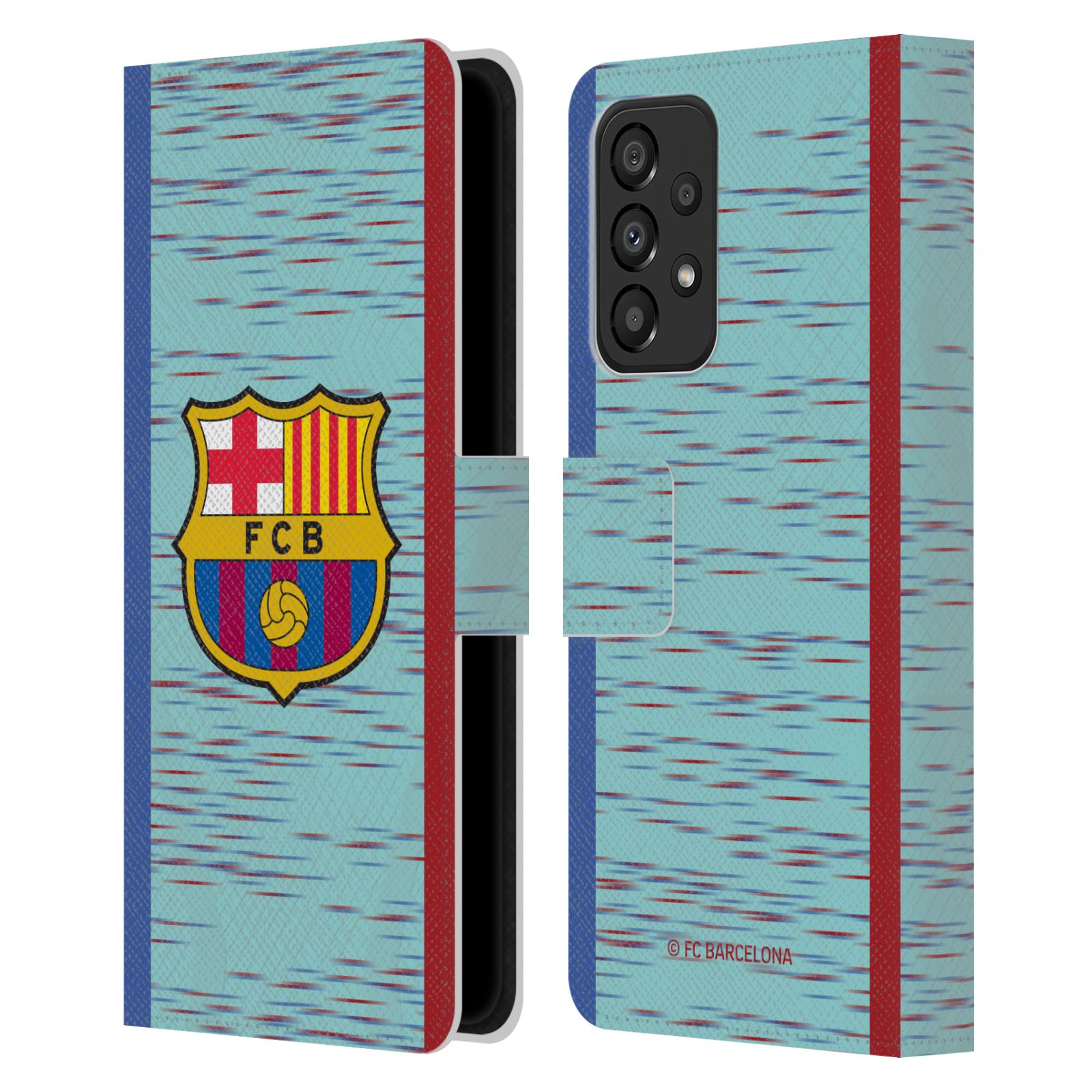 Pouzdro na mobil Samsung Galaxy A33 5G - HEAD CASE - FC Barcelona - Dres světle modrá logo 23/24