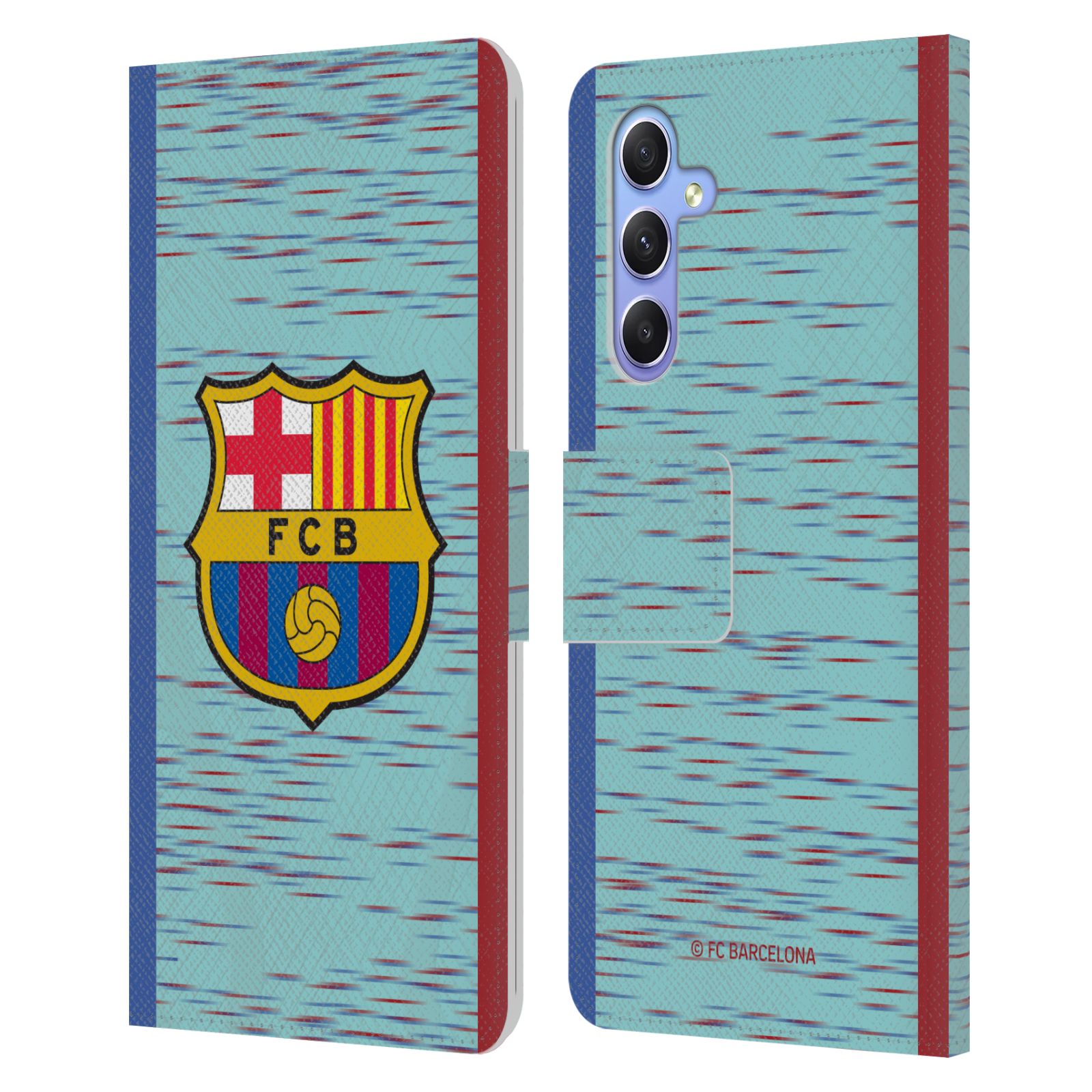 Pouzdro na mobil Samsung Galaxy A34 5G - HEAD CASE - FC Barcelona - Dres světle modrá logo 23/24