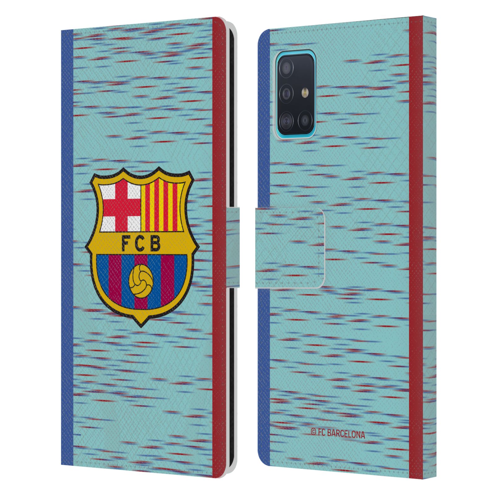 Pouzdro na mobil Samsung Galaxy A51 - HEAD CASE - FC Barcelona - Dres světle modrá logo 23/24