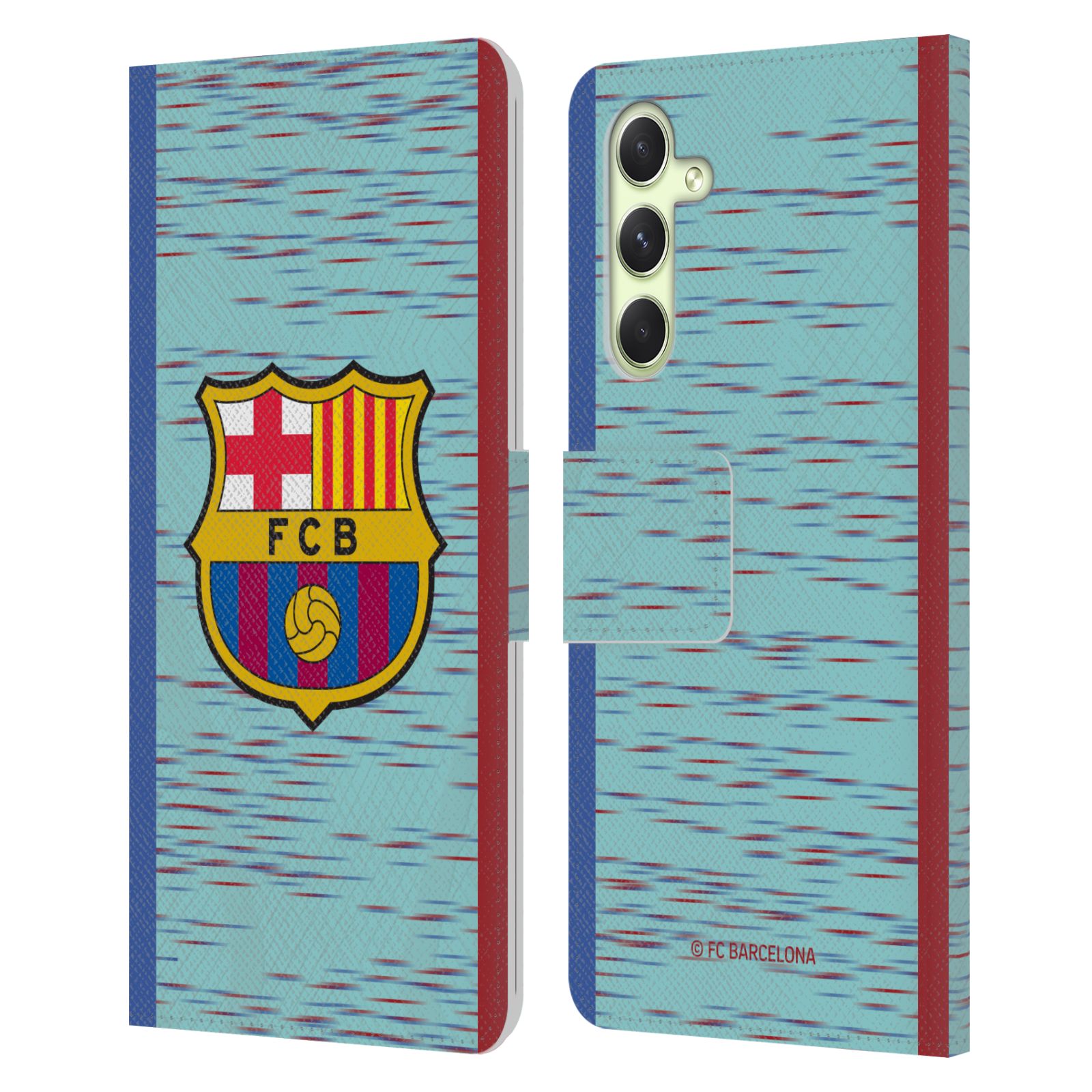 Pouzdro na mobil Samsung Galaxy A54 5G - HEAD CASE - FC Barcelona - Dres světle modrá logo 23/24