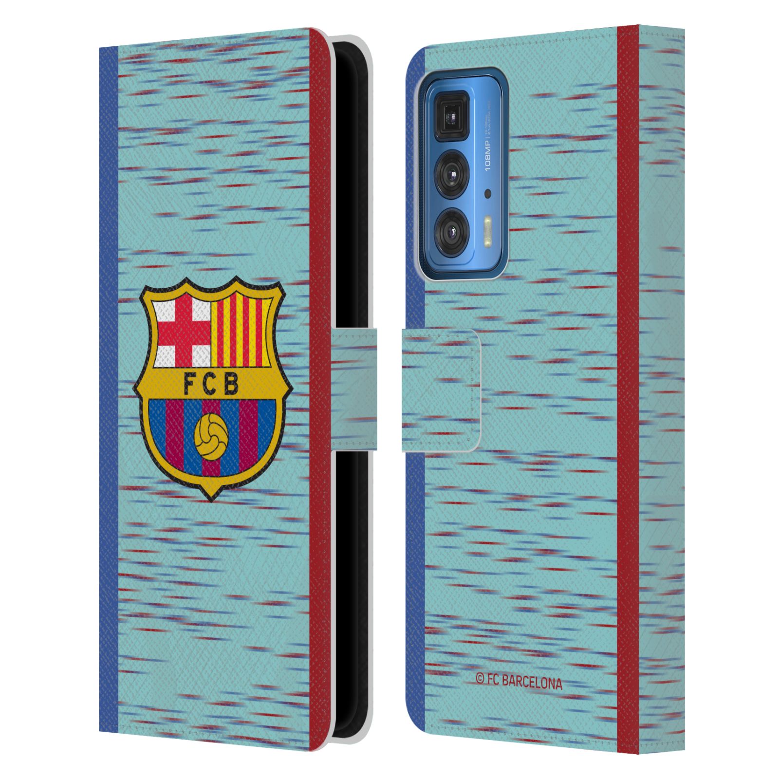 Pouzdro na mobil Motorola EDGE 20 PRO - HEAD CASE - FC Barcelona - Dres světle modrá logo 23/24