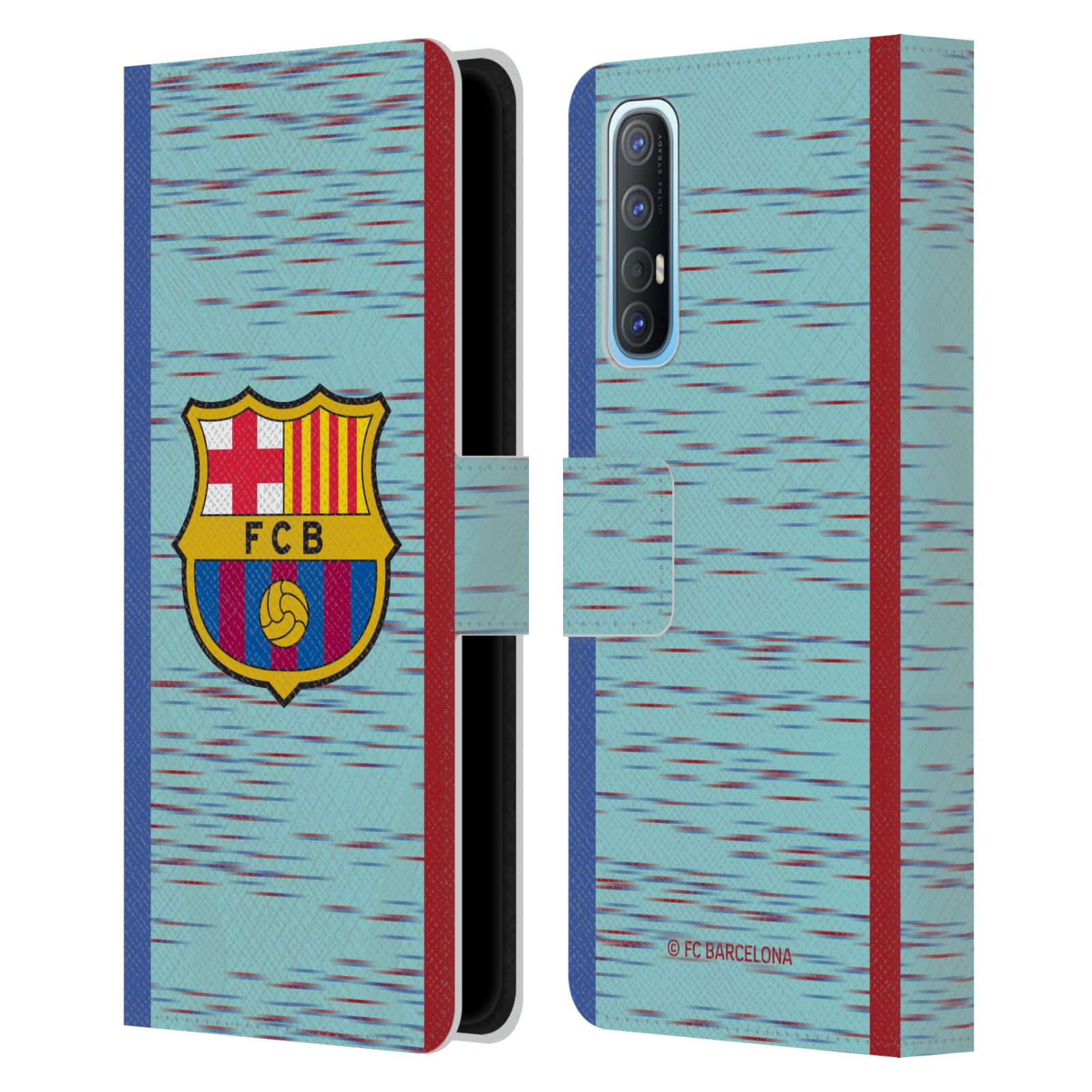 Pouzdro na mobil Oppo Find X2 NEO - HEAD CASE - FC Barcelona - Dres světle modrá logo 23/24