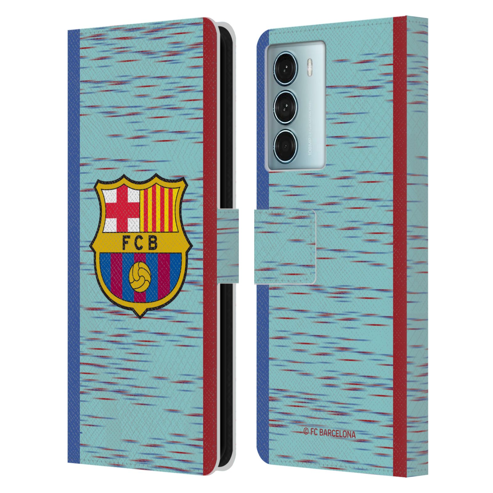 Pouzdro na mobil Motorola Moto G200 5G - HEAD CASE - FC Barcelona - Dres světle modrá logo 23/24