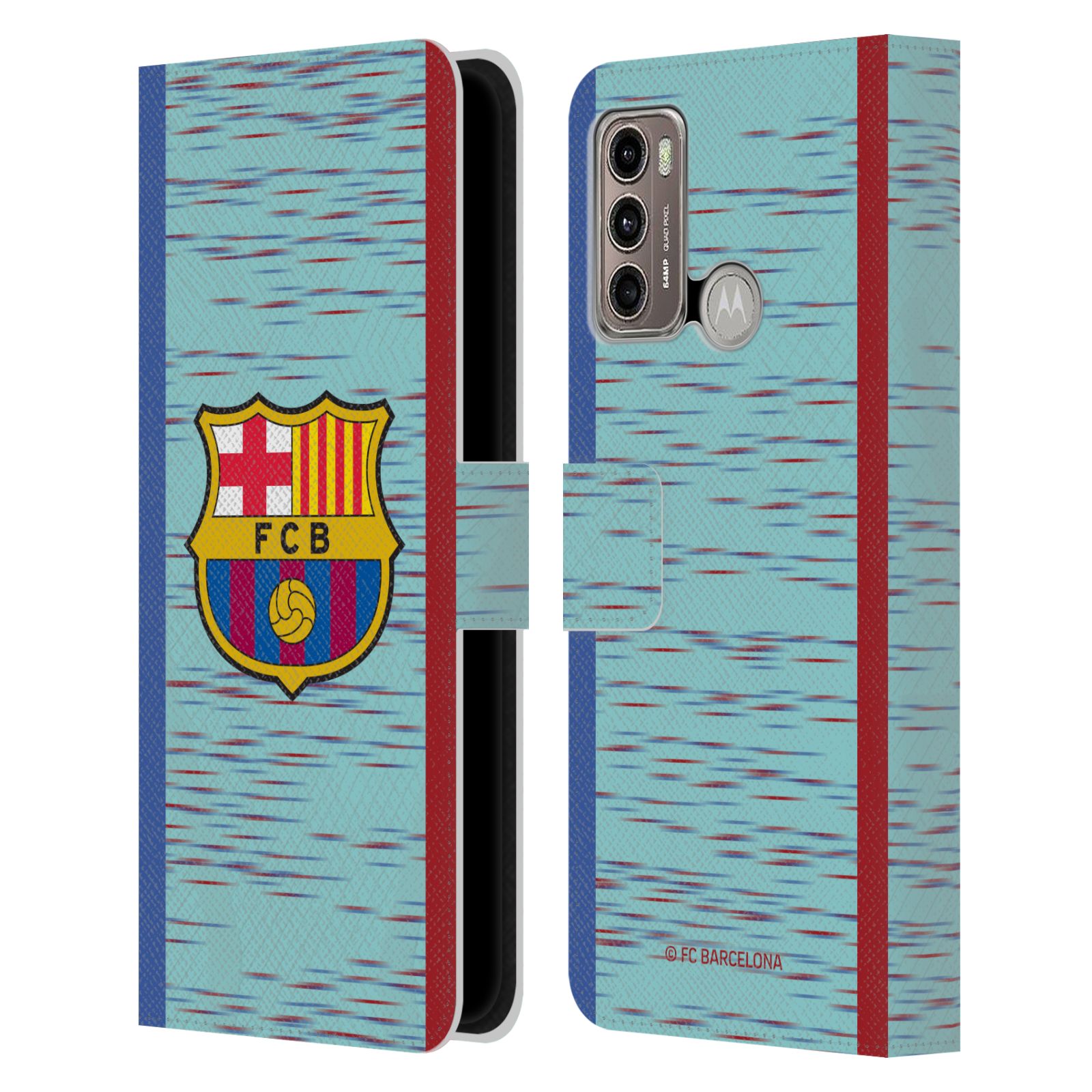 Pouzdro na mobil Motorola Moto G60 - HEAD CASE - FC Barcelona - Dres světle modrá logo 23/24