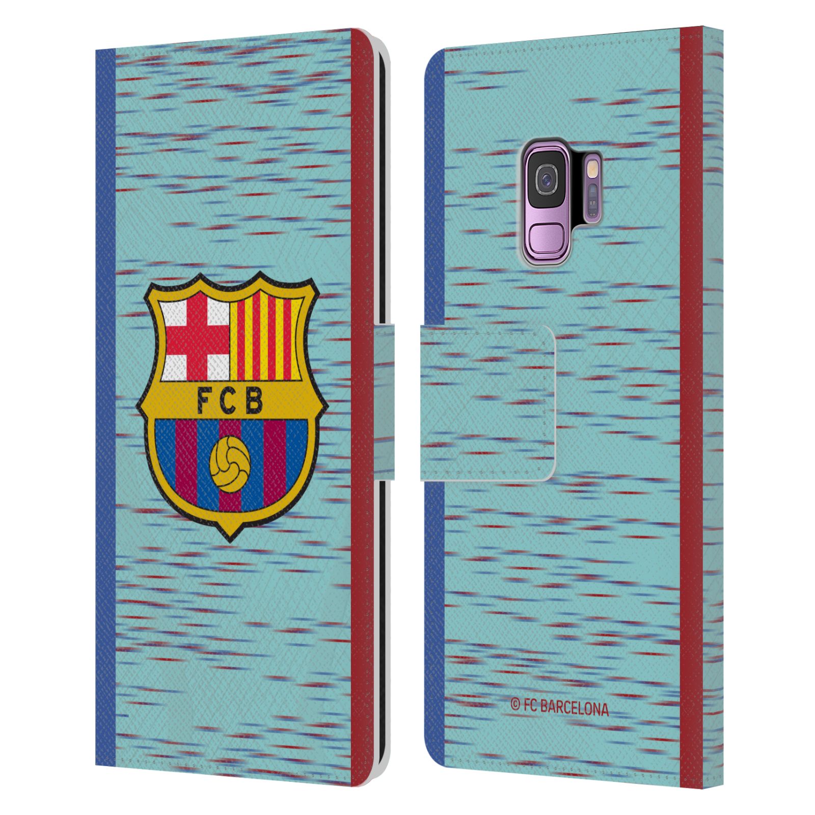 Pouzdro na mobil Samsung Galaxy S9 - HEAD CASE - FC Barcelona - Dres světle modrá logo 23/24