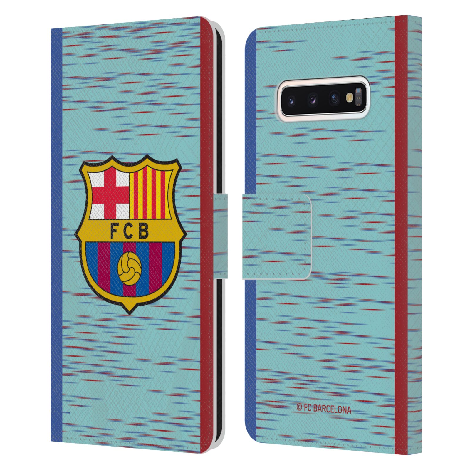 Pouzdro na mobil Samsung Galaxy S10 - HEAD CASE - FC Barcelona - Dres světle modrá logo 23/24