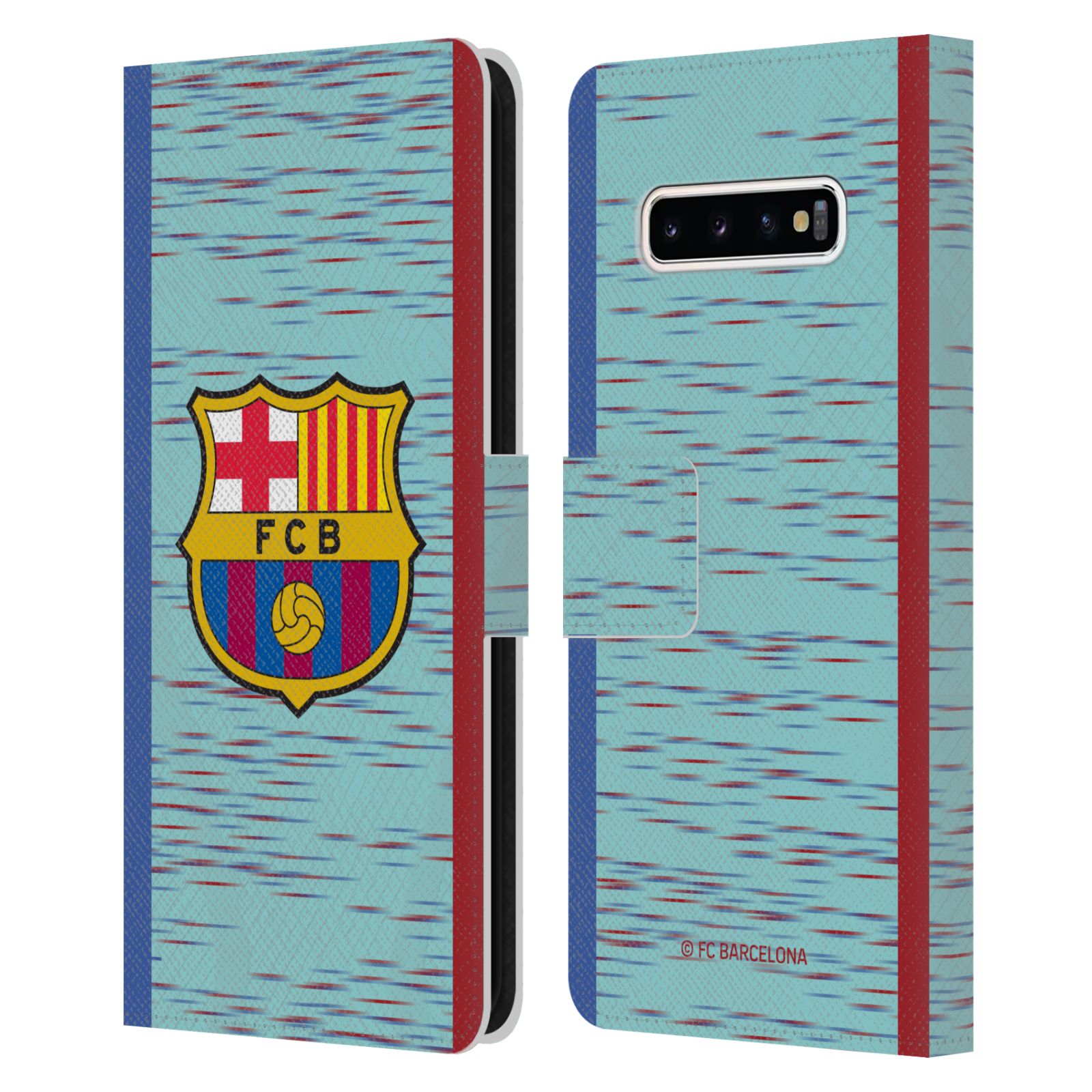 Pouzdro na mobil Samsung Galaxy S10+ - HEAD CASE - FC Barcelona - Dres světle modrá logo 23/24