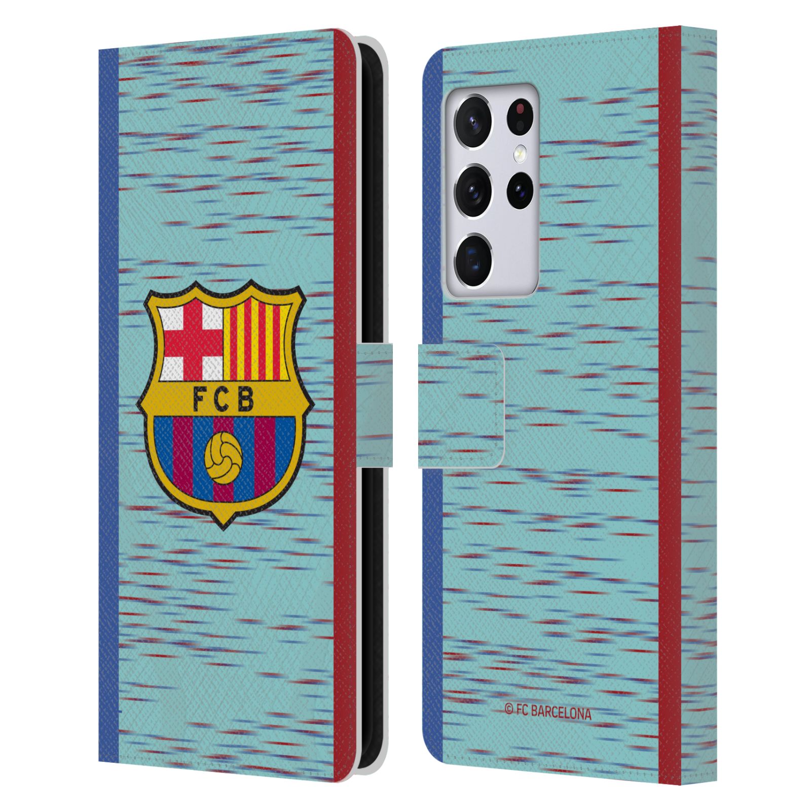Pouzdro na mobil Samsung Galaxy S21 ULTRA 5G  - HEAD CASE - FC Barcelona - Dres světle modrá logo 23/24