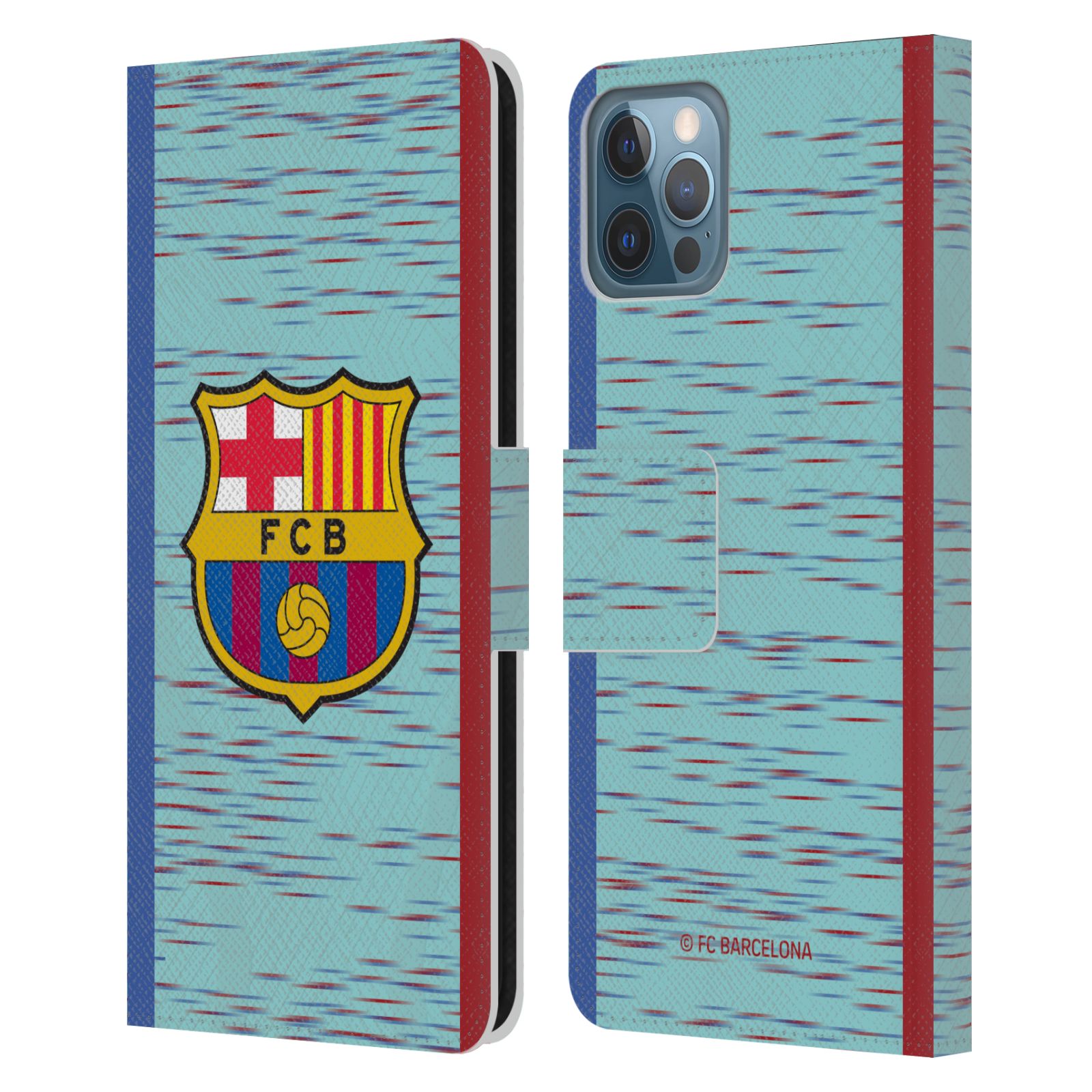 Pouzdro na mobil Apple Iphone 12 / 12 Pro - HEAD CASE - FC Barcelona - Dres světle modrá logo 23/24
