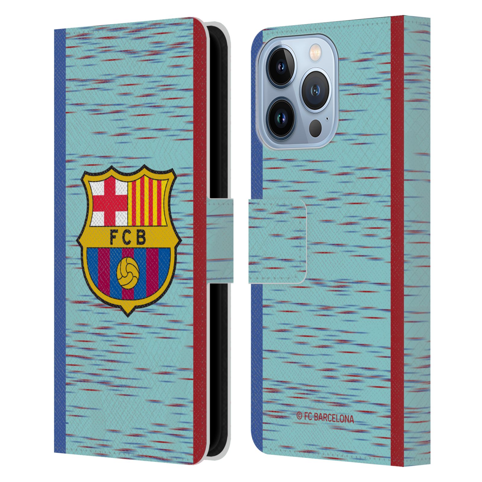 Pouzdro na mobil Apple Iphone 13 Pro - HEAD CASE - FC Barcelona - Dres světle modrá logo 23/24
