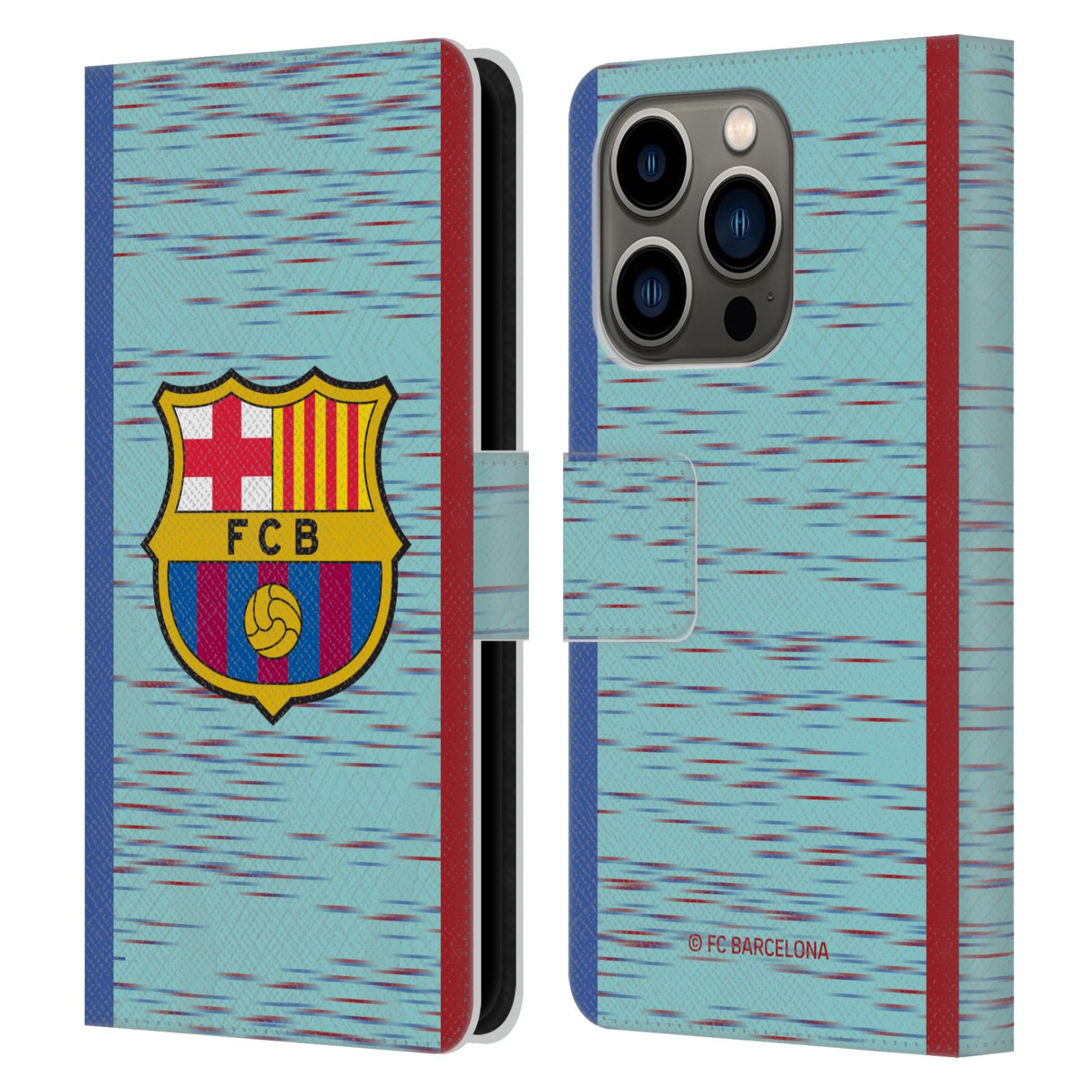 Pouzdro na mobil Apple Iphone 14 PRO - HEAD CASE - FC Barcelona - Dres světle modrá logo 23/24