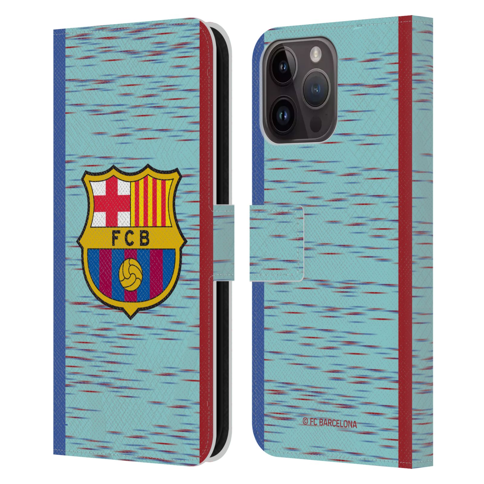 Pouzdro na mobil Apple Iphone 15 PRO MAX - HEAD CASE - FC Barcelona - Dres světle modrá logo 23/24