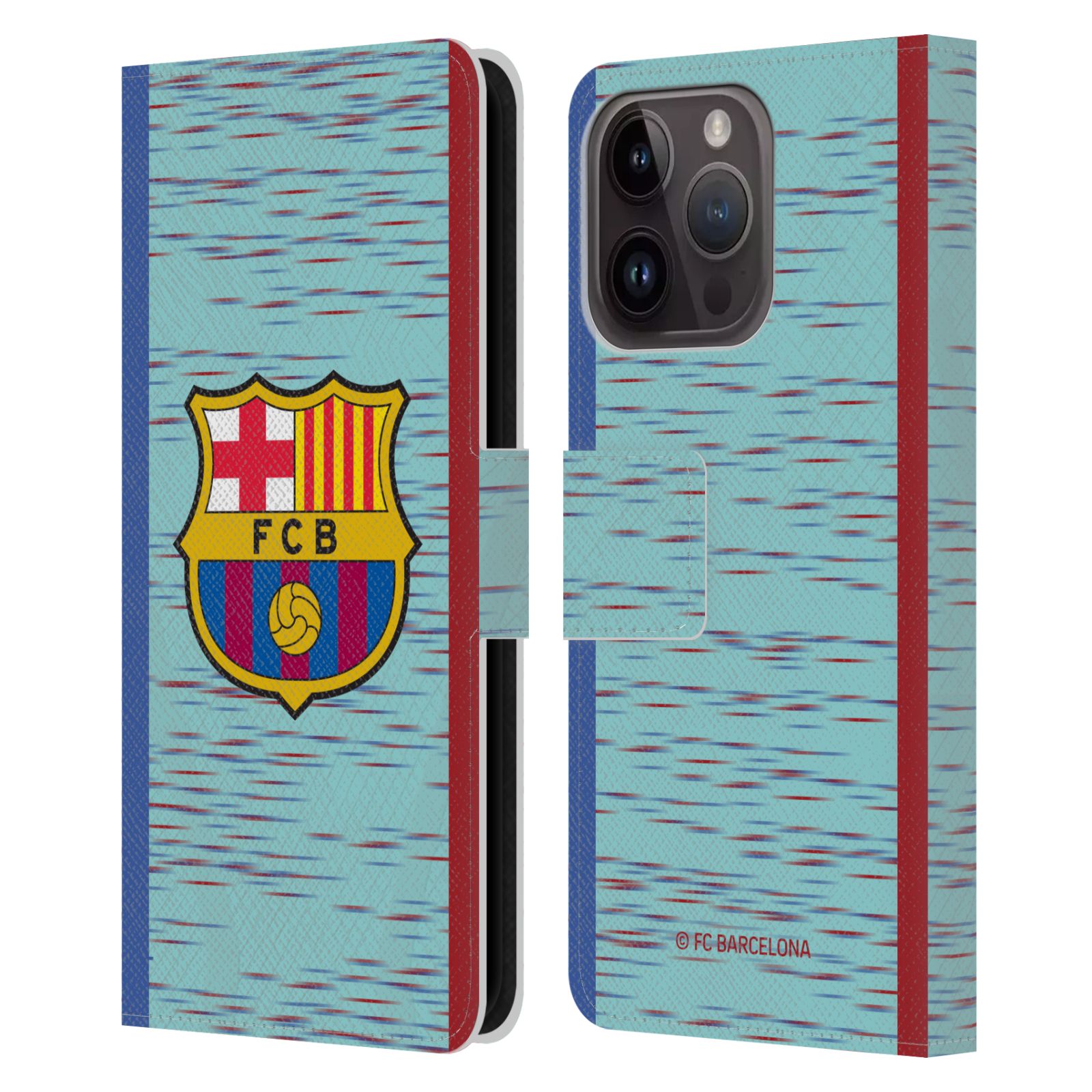 Pouzdro na mobil Apple Iphone 15 PRO - HEAD CASE - FC Barcelona - Dres světle modrá logo 23/24