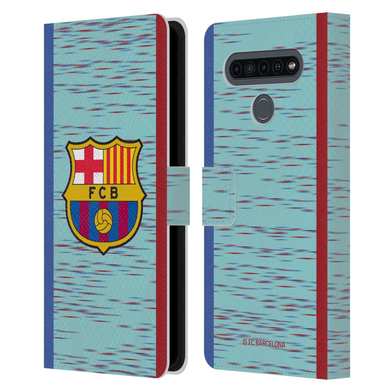 Pouzdro na mobil LG K41s  - HEAD CASE - FC Barcelona - Dres světle modrá logo 23/24