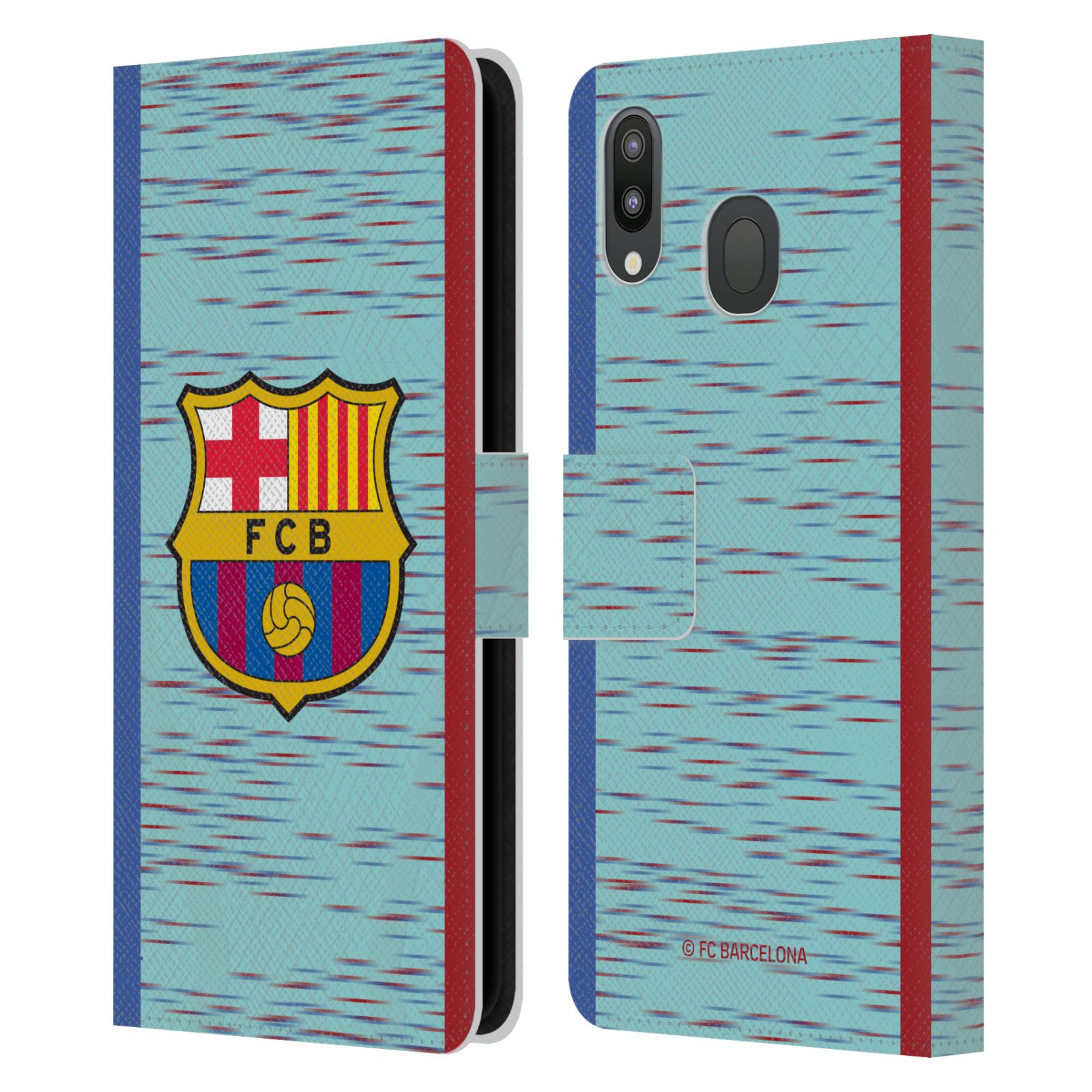 Pouzdro na mobil Samsung Galaxy M20 - HEAD CASE - FC Barcelona - Dres světle modrá logo 23/24