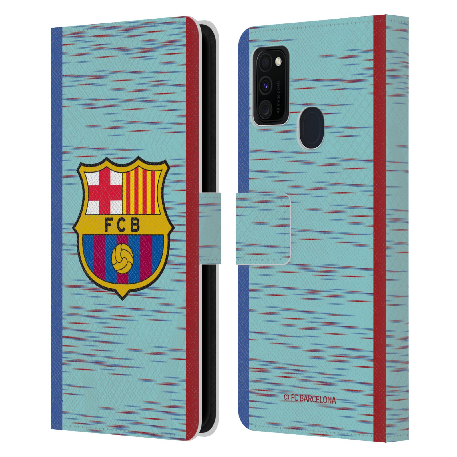 Pouzdro na mobil Samsung Galaxy M21 - HEAD CASE - FC Barcelona - Dres světle modrá logo 23/24