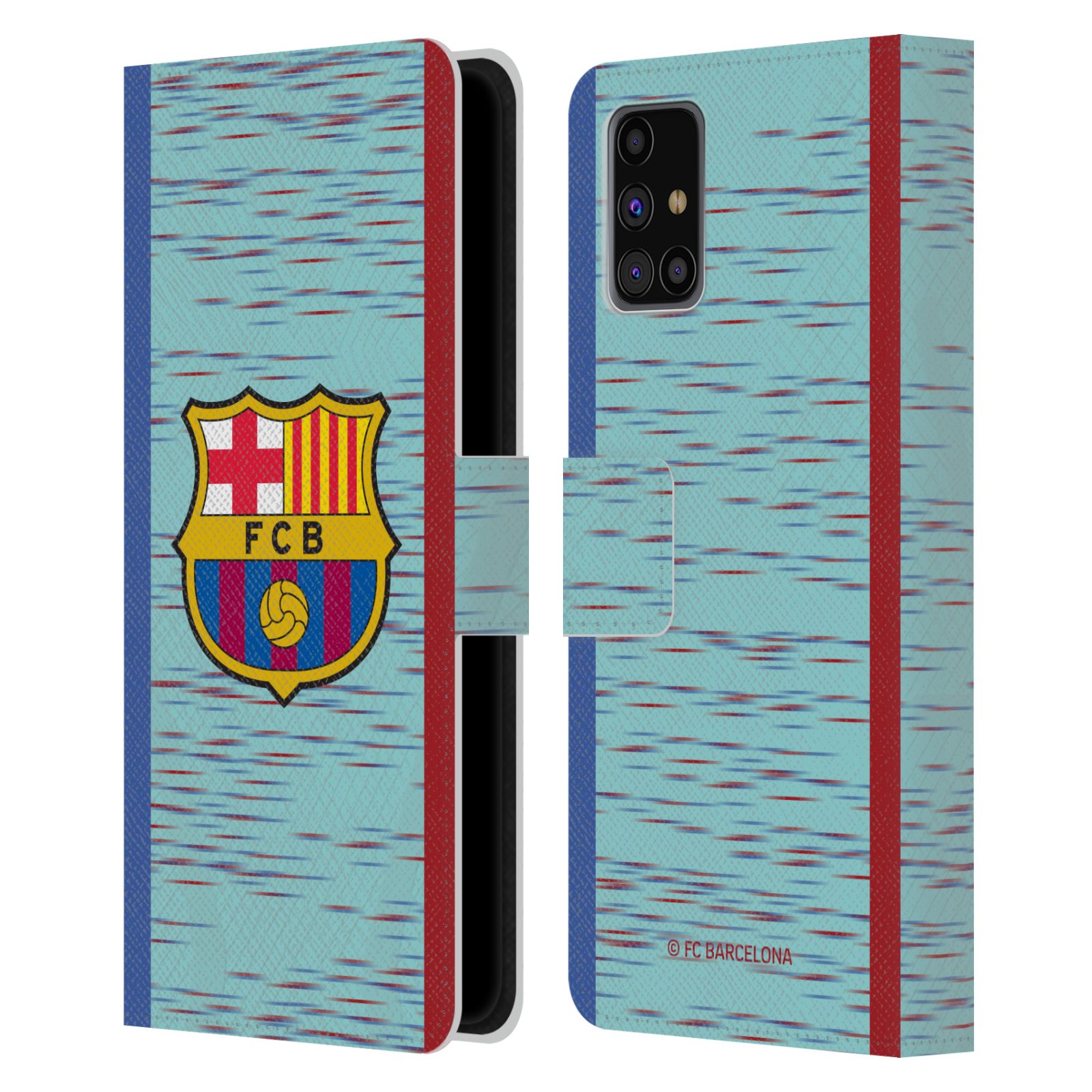 Pouzdro na mobil Samsung Galaxy M31s - HEAD CASE - FC Barcelona - Dres světle modrá logo 23/24