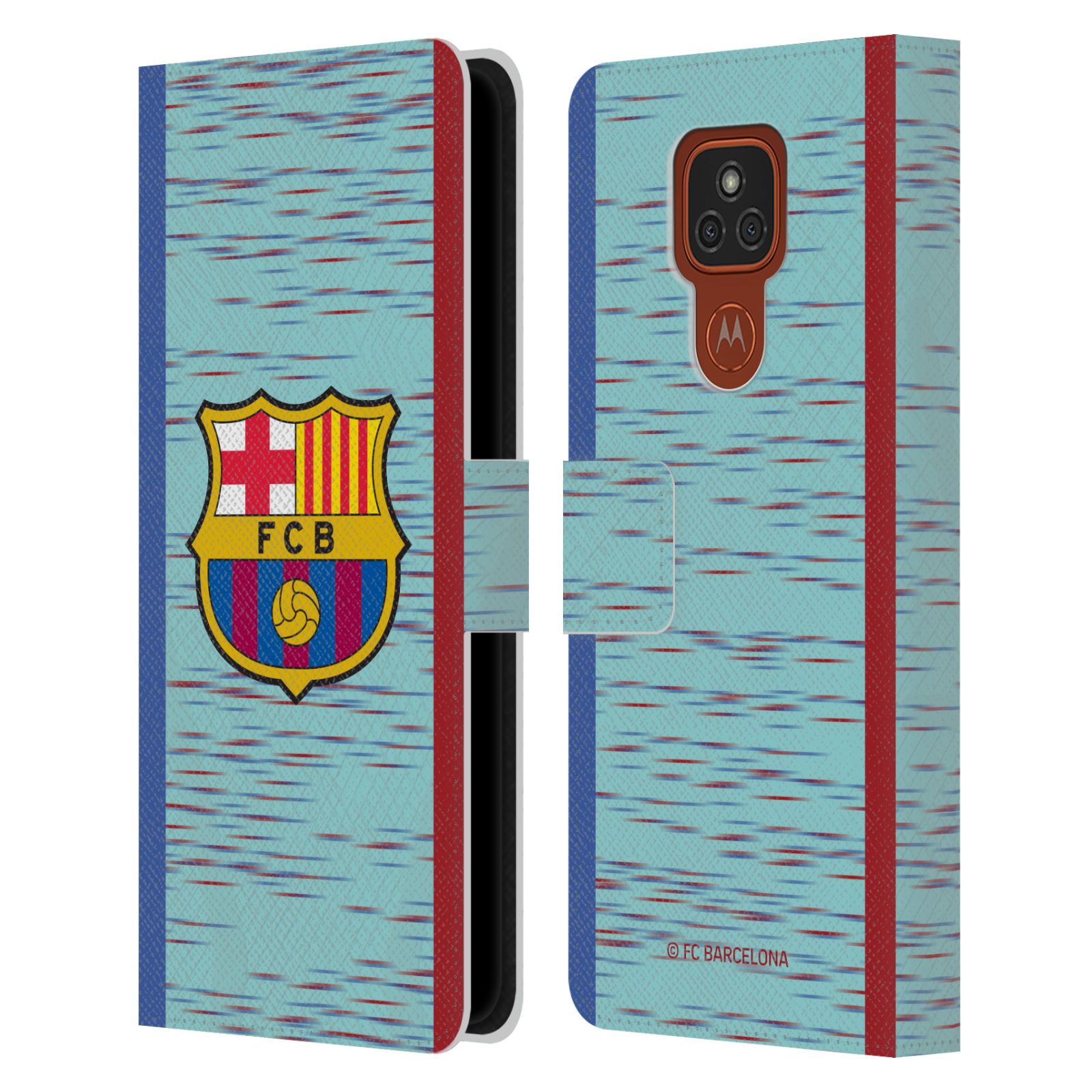 Pouzdro na mobil Motorola Moto E7 Plus - HEAD CASE - FC Barcelona - Dres světle modrá logo 23/24