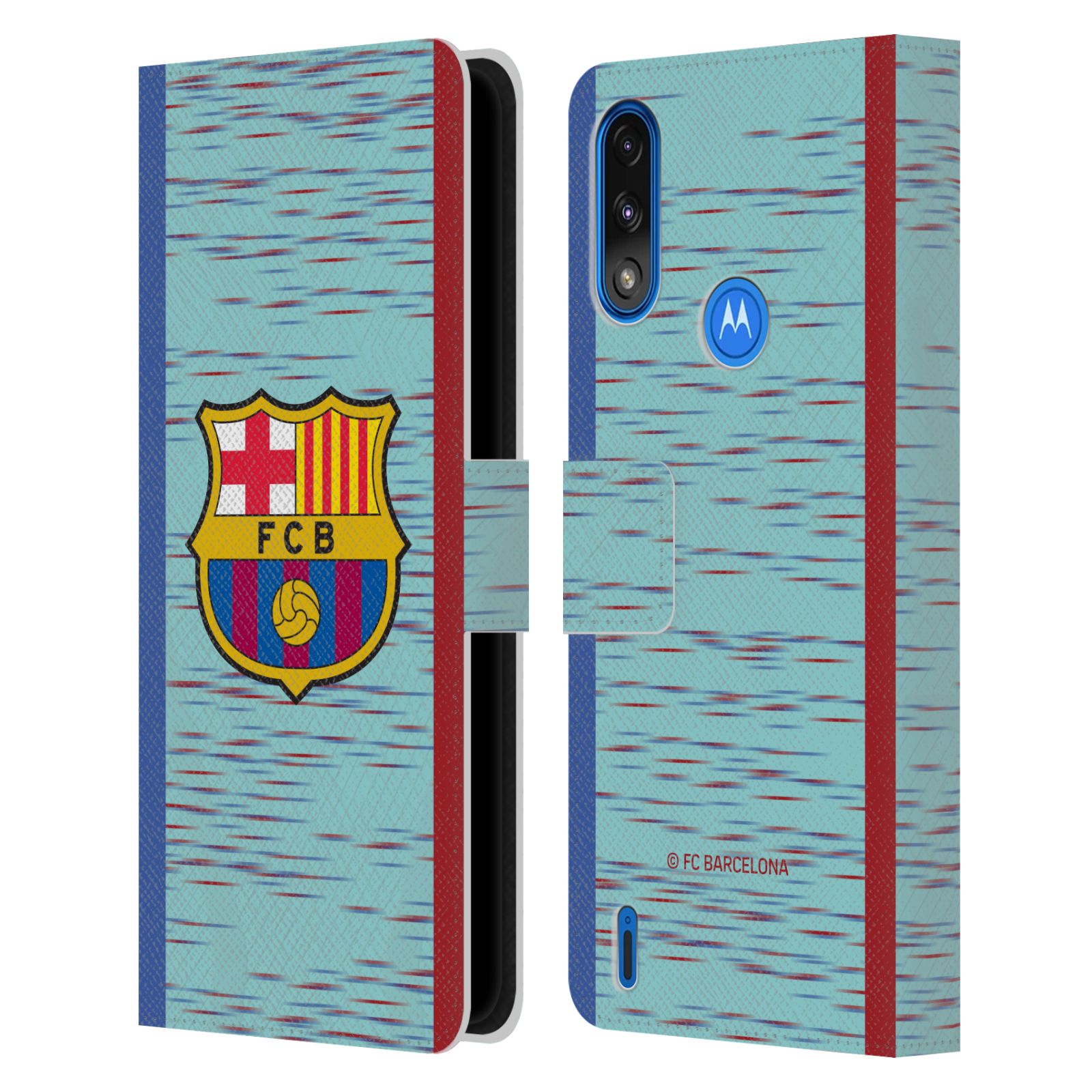 Pouzdro na mobil Motorola Moto E7 POWER - HEAD CASE - FC Barcelona - Dres světle modrá logo 23/24